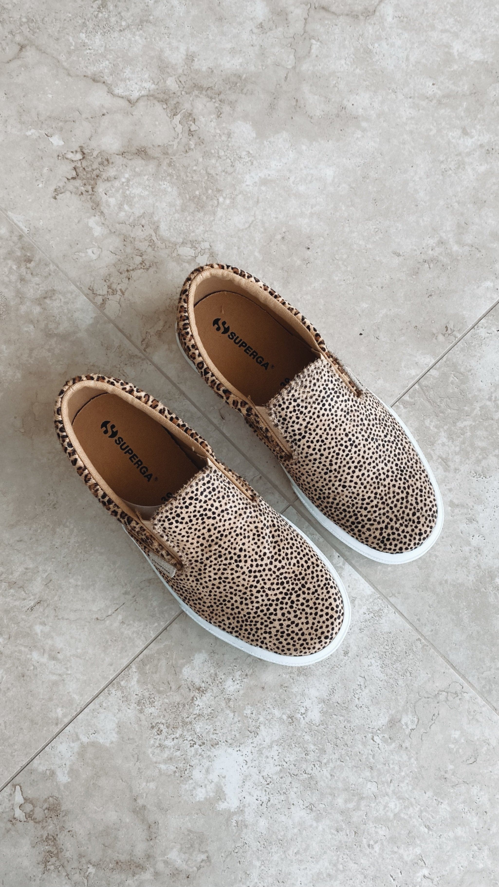 Superga 2311 Slip On Double Calfhair - Brown Leopard/Cheetah
