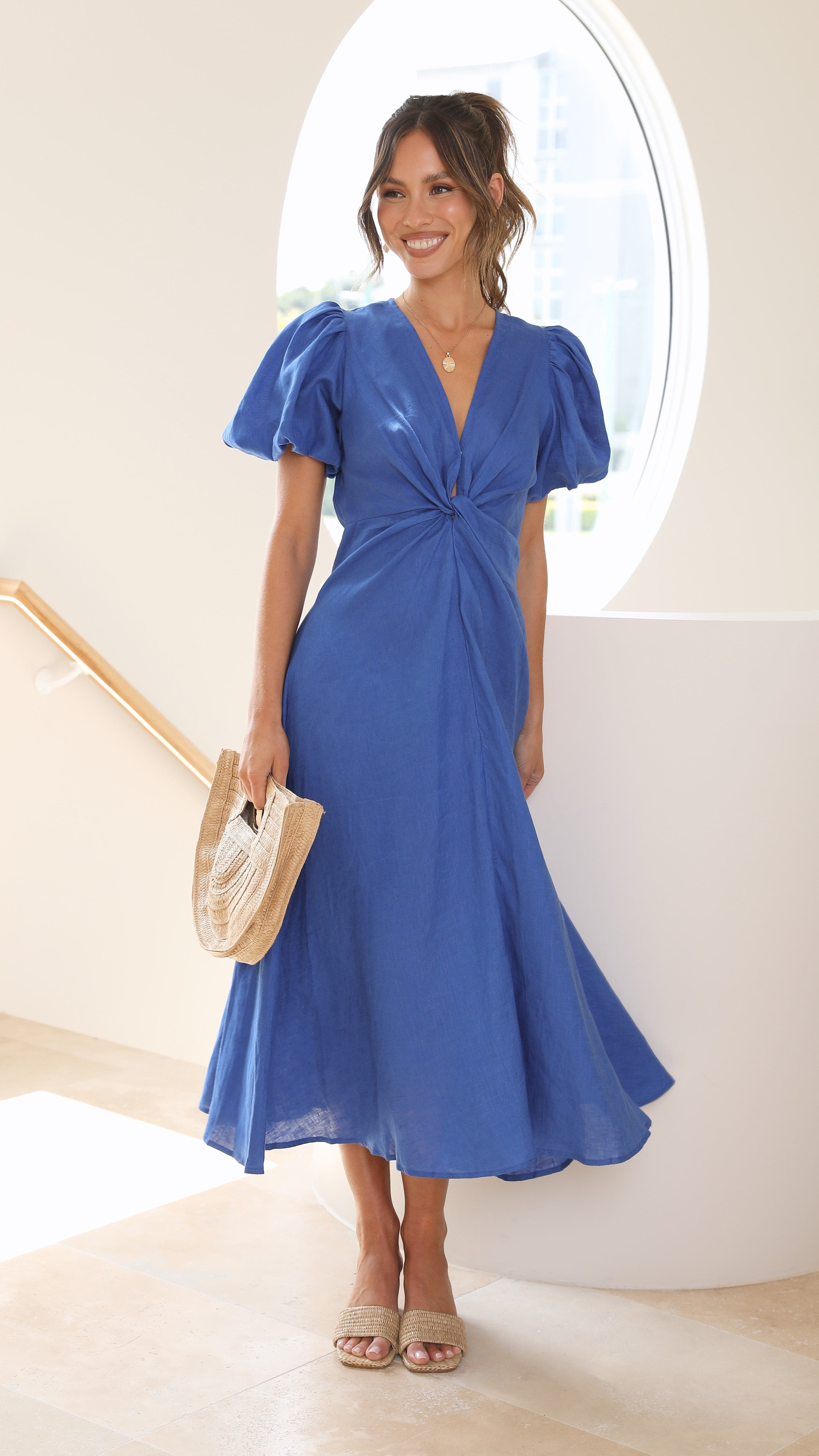 Blaire Midi Dress - Blue
