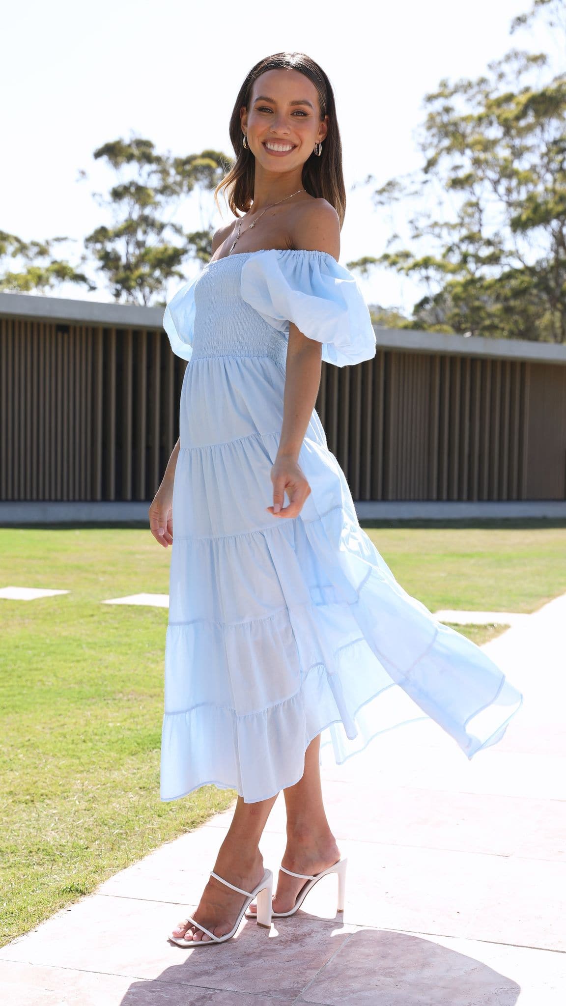 Chyna Midi Dress - Sky Blue