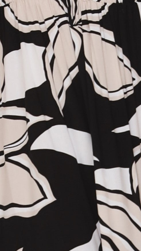 Elissa Midi Dress - Black Floral