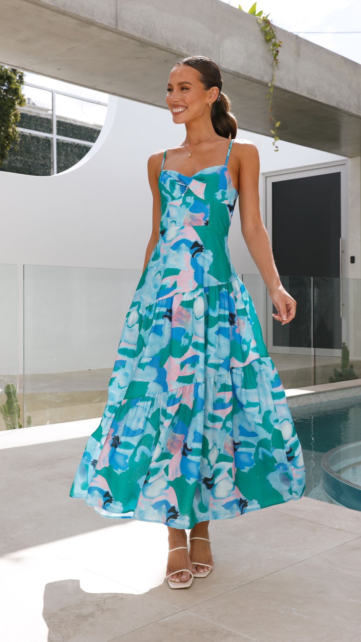 Belina Midi Dress - Blue