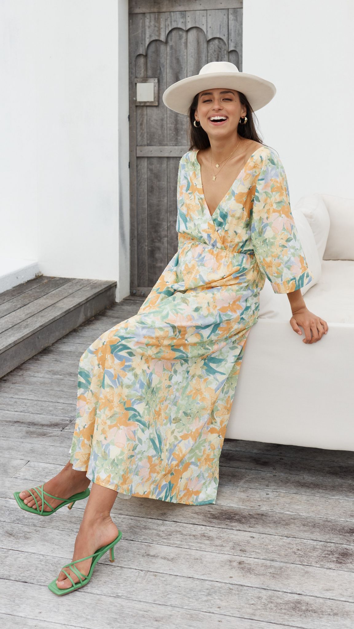 Marcy Maxi Dress - Wildflowers Print