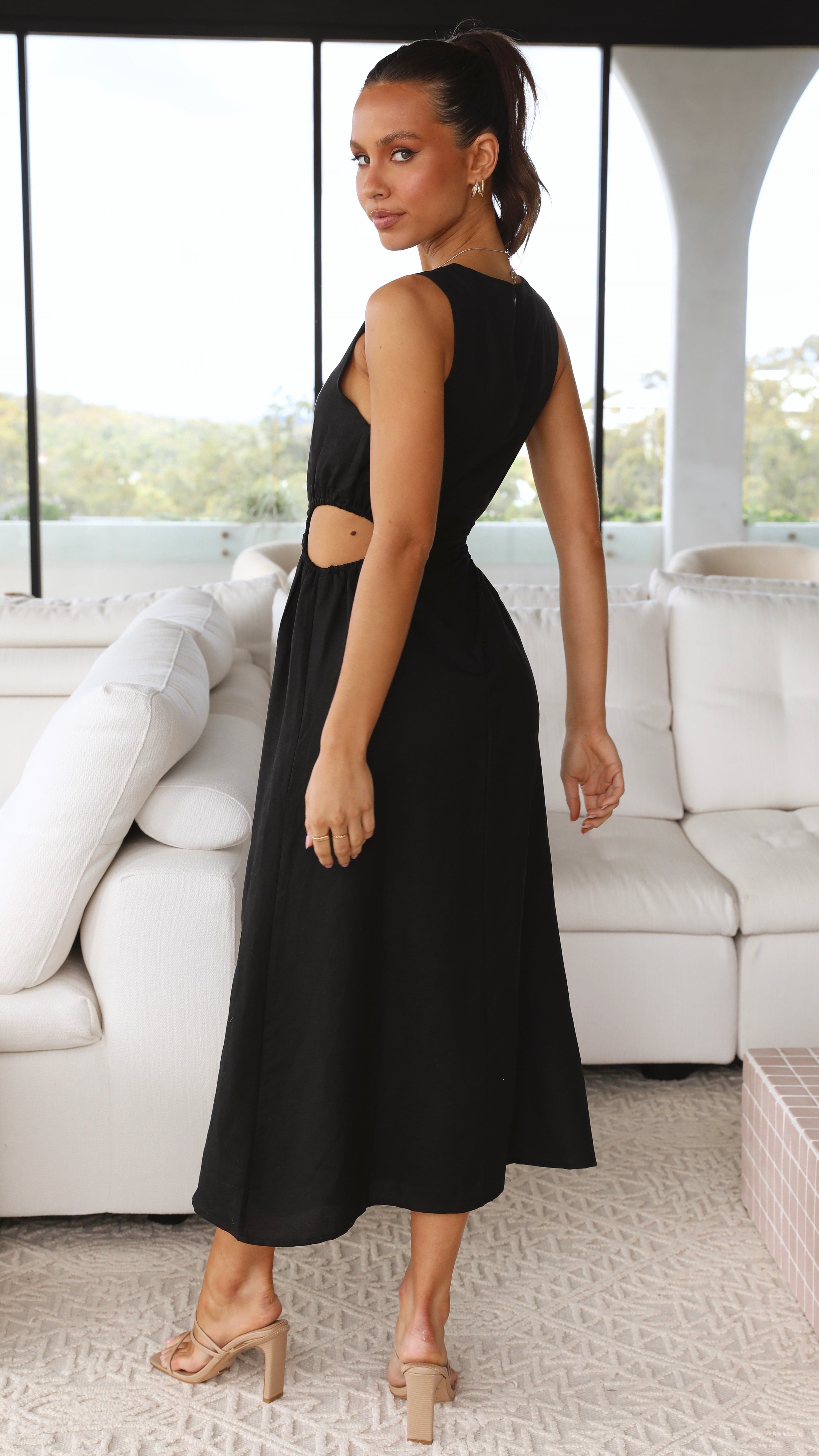 Jamila Midi Dress - Black