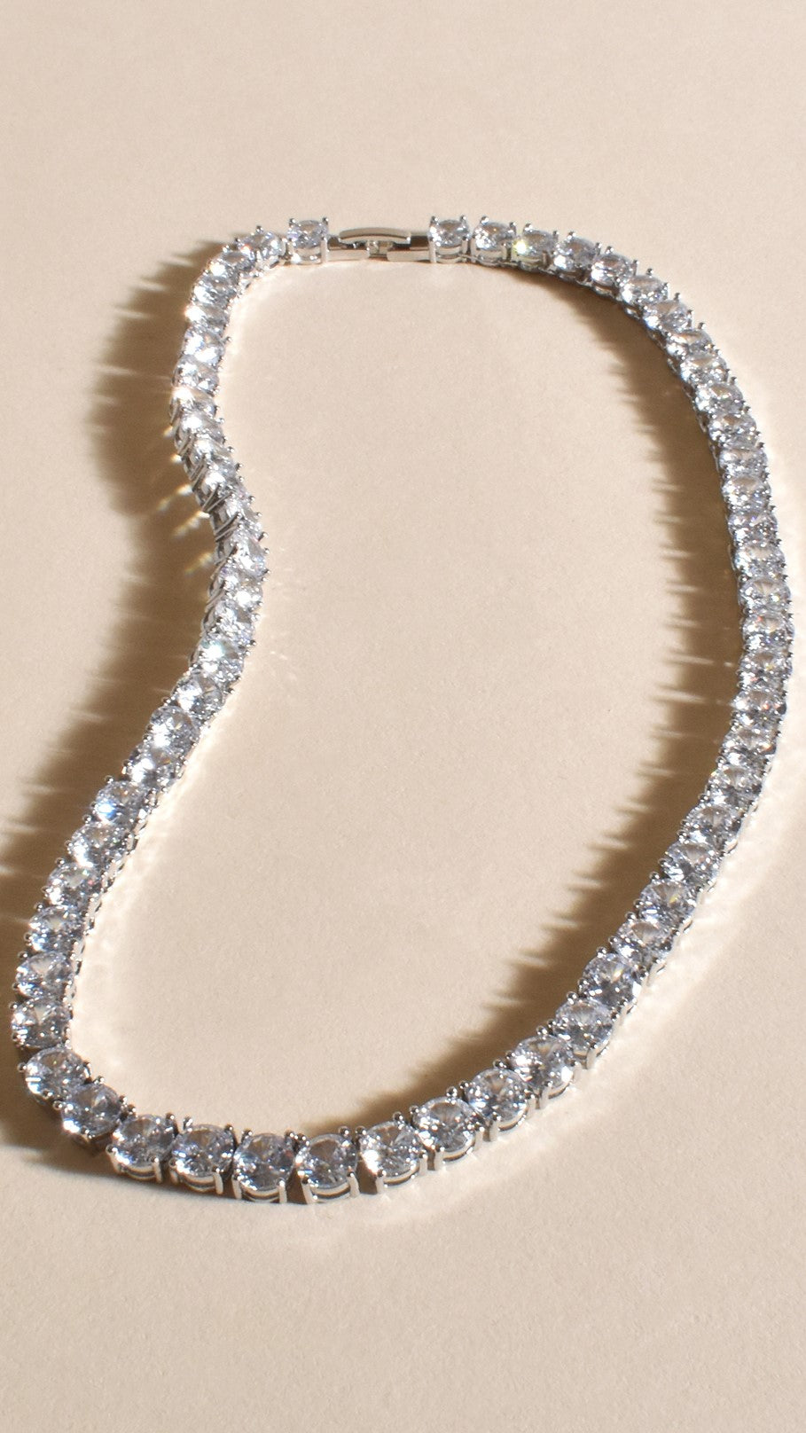 Classic Tennis Necklace - Crystal/Silver