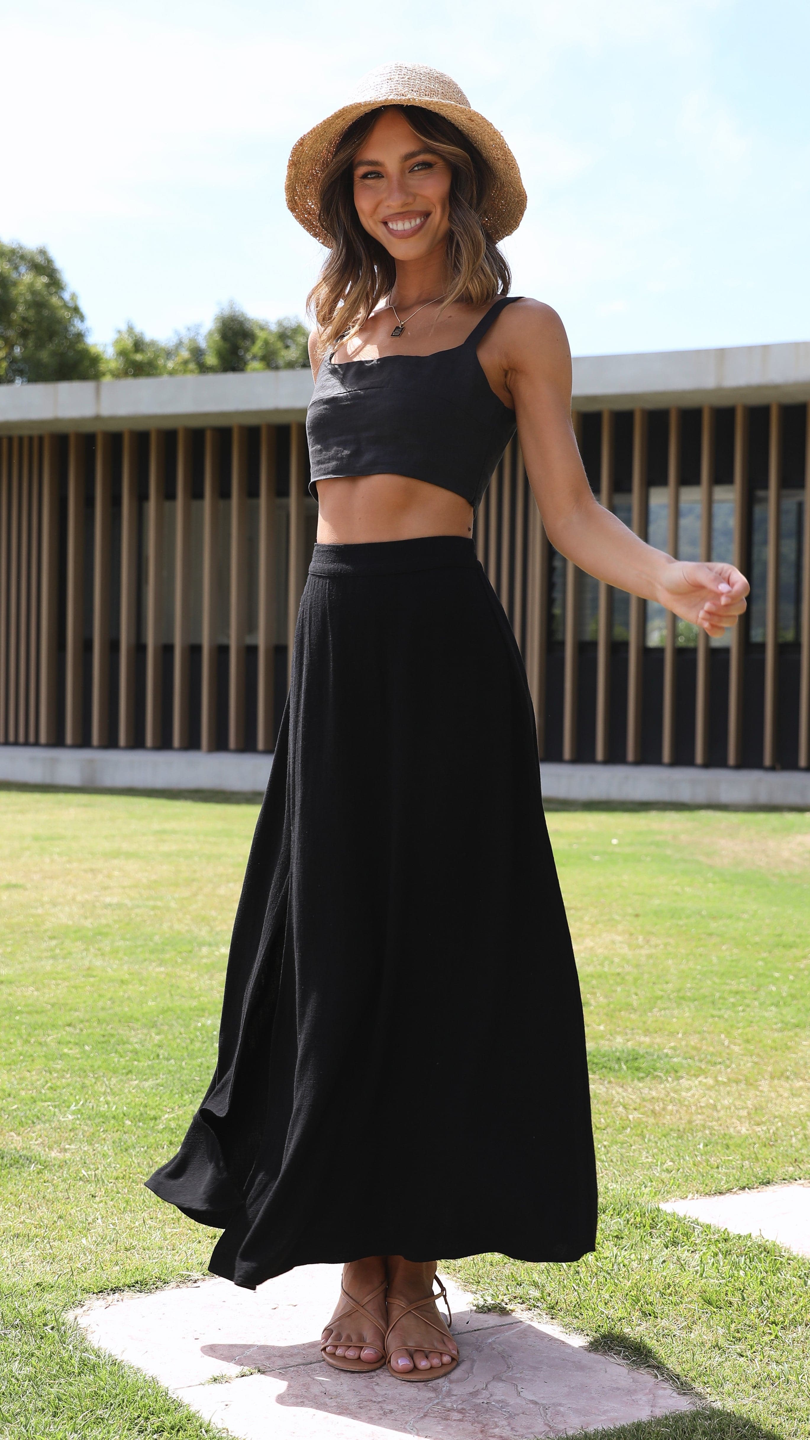 Hallie Maxi Skirt - Black