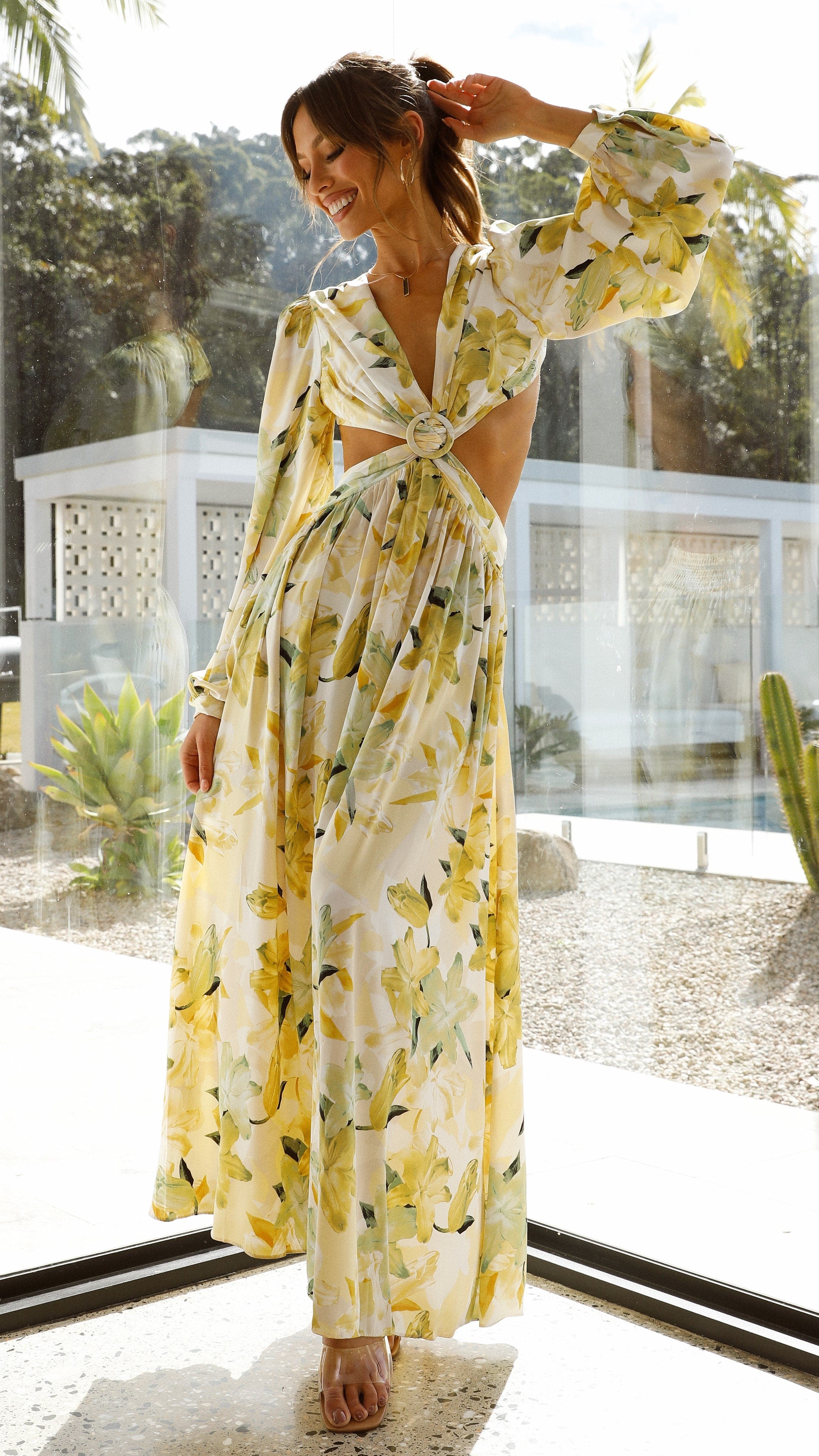 Jeanie Dress - Yellow Floral
