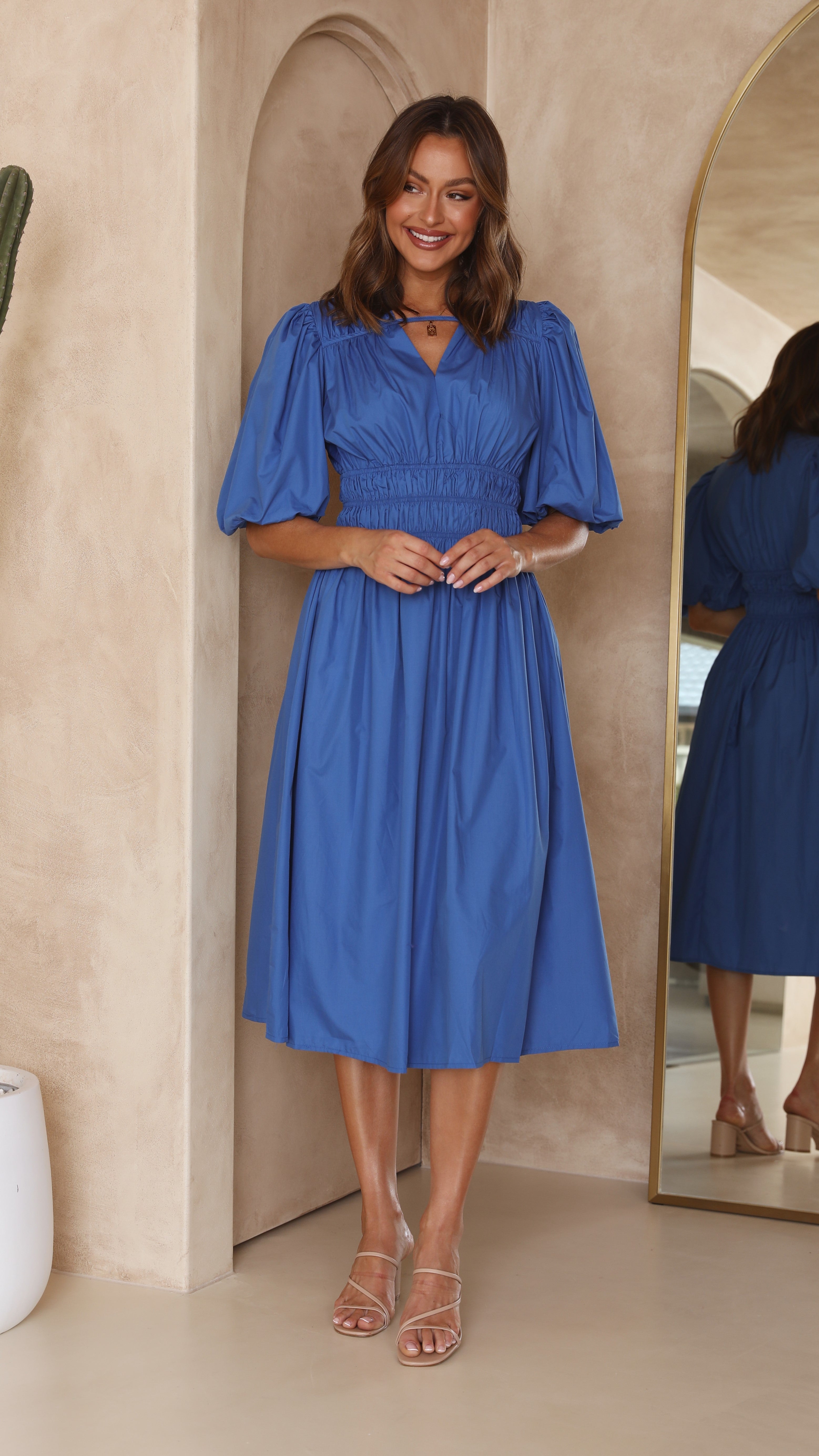 Jaymie Midi Dress - Cobalt Blue