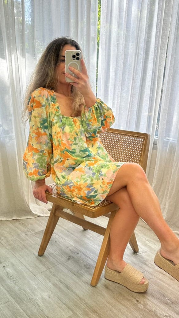 Dua Mini Dress - Wildflowers Print