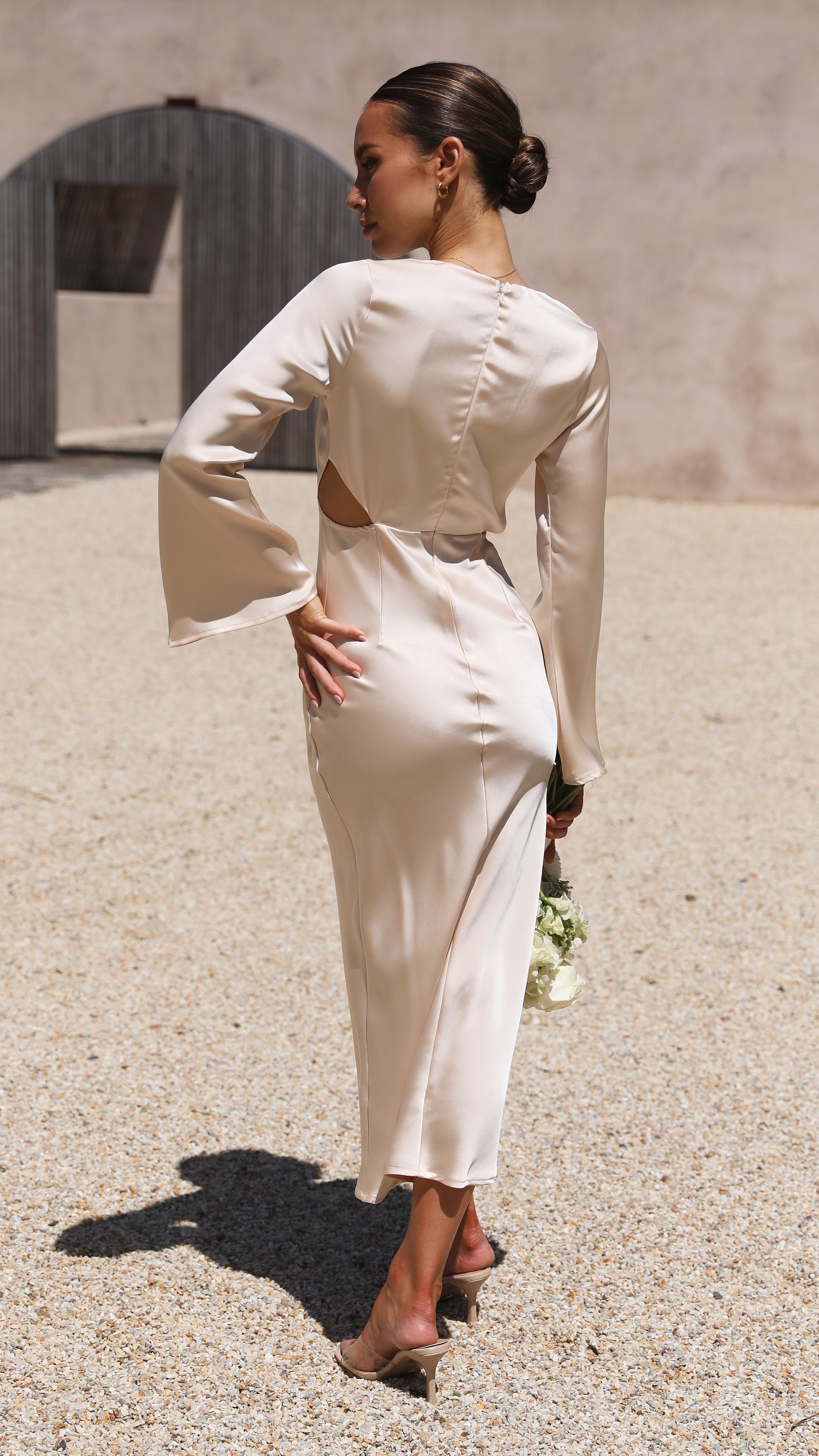 Aubrey Midi Dress - Champagne