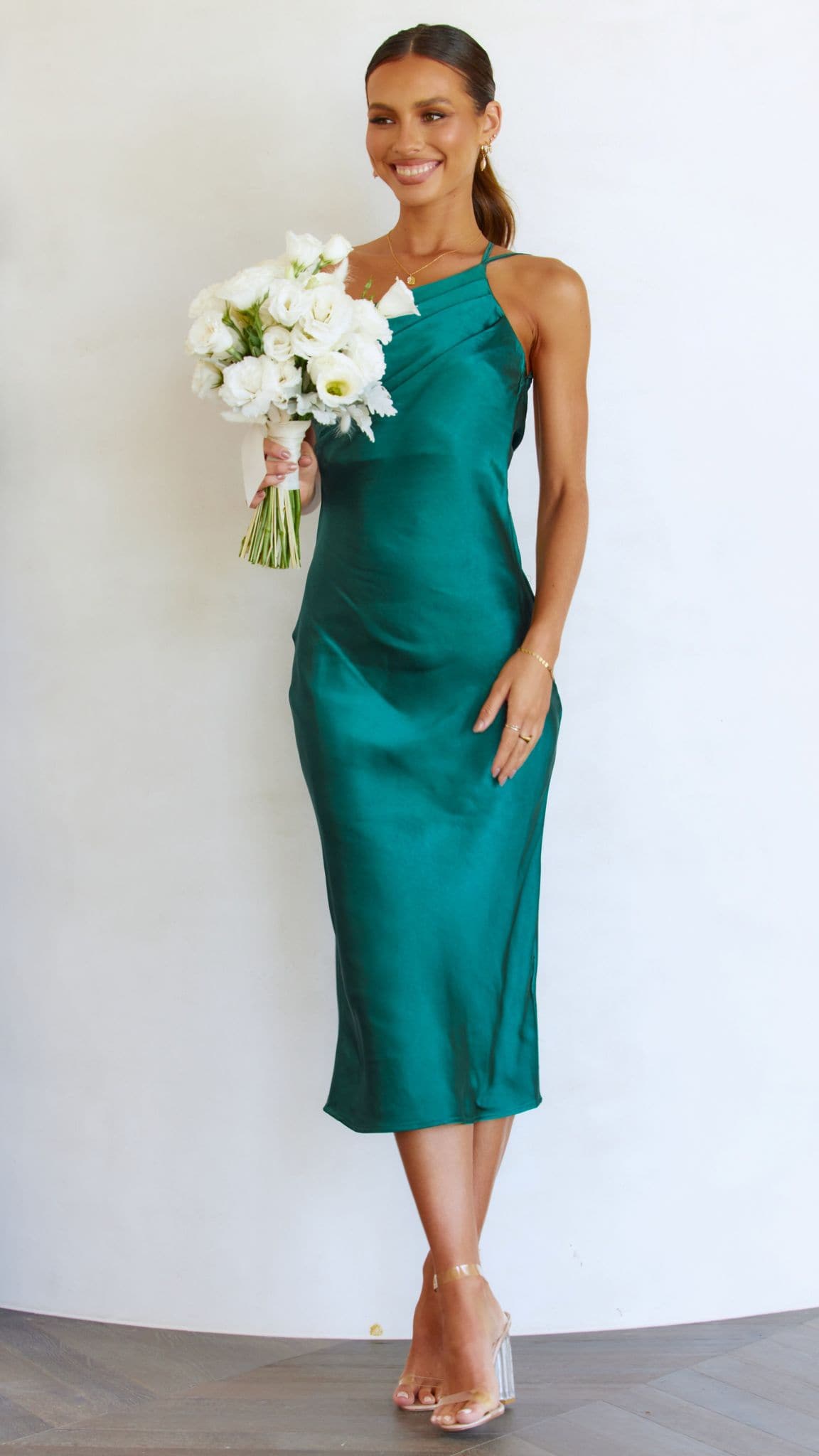 Josephina Midi Dress - Emerald Green