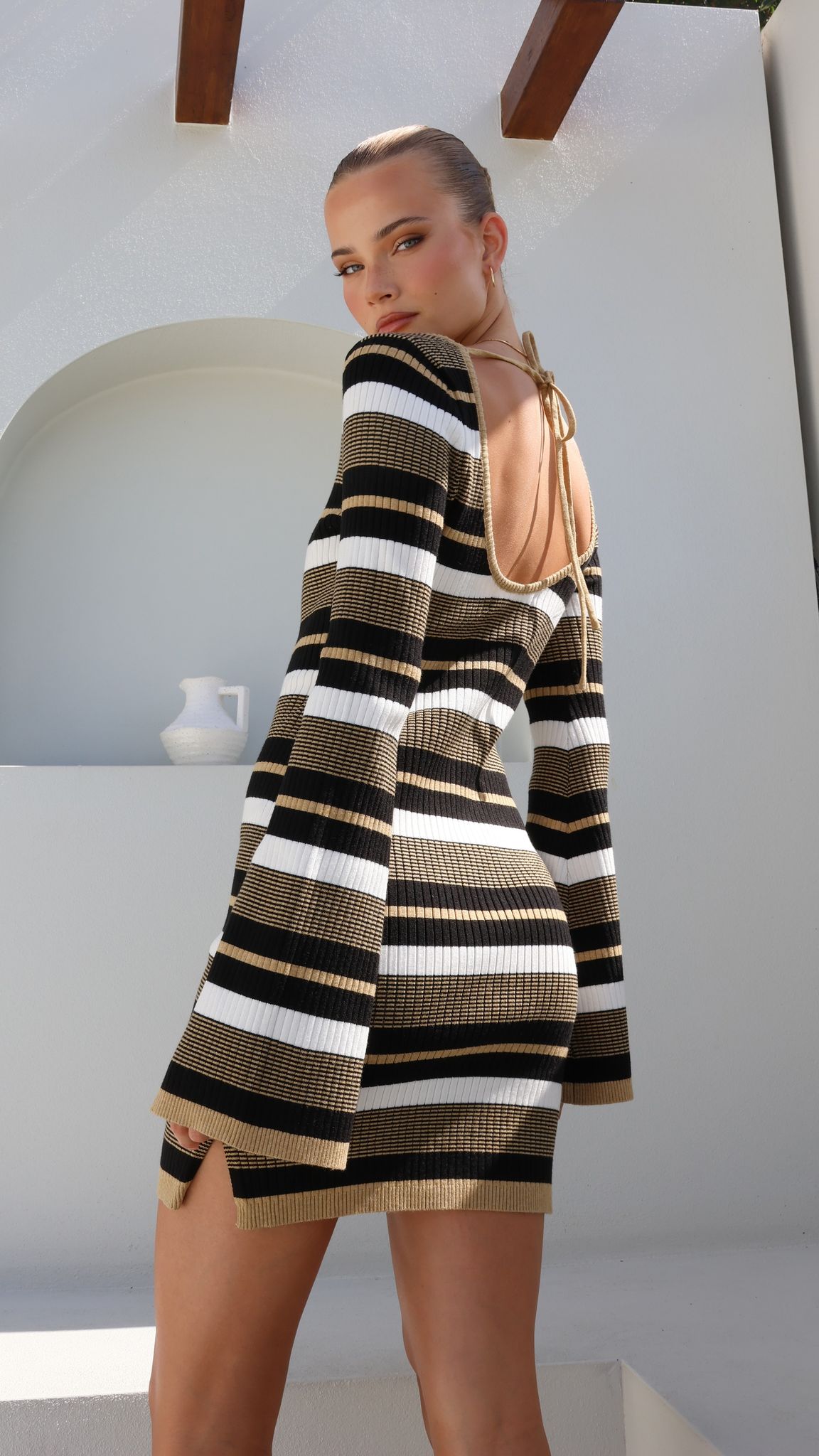 Tula Knit Dress -  Dark Stripe