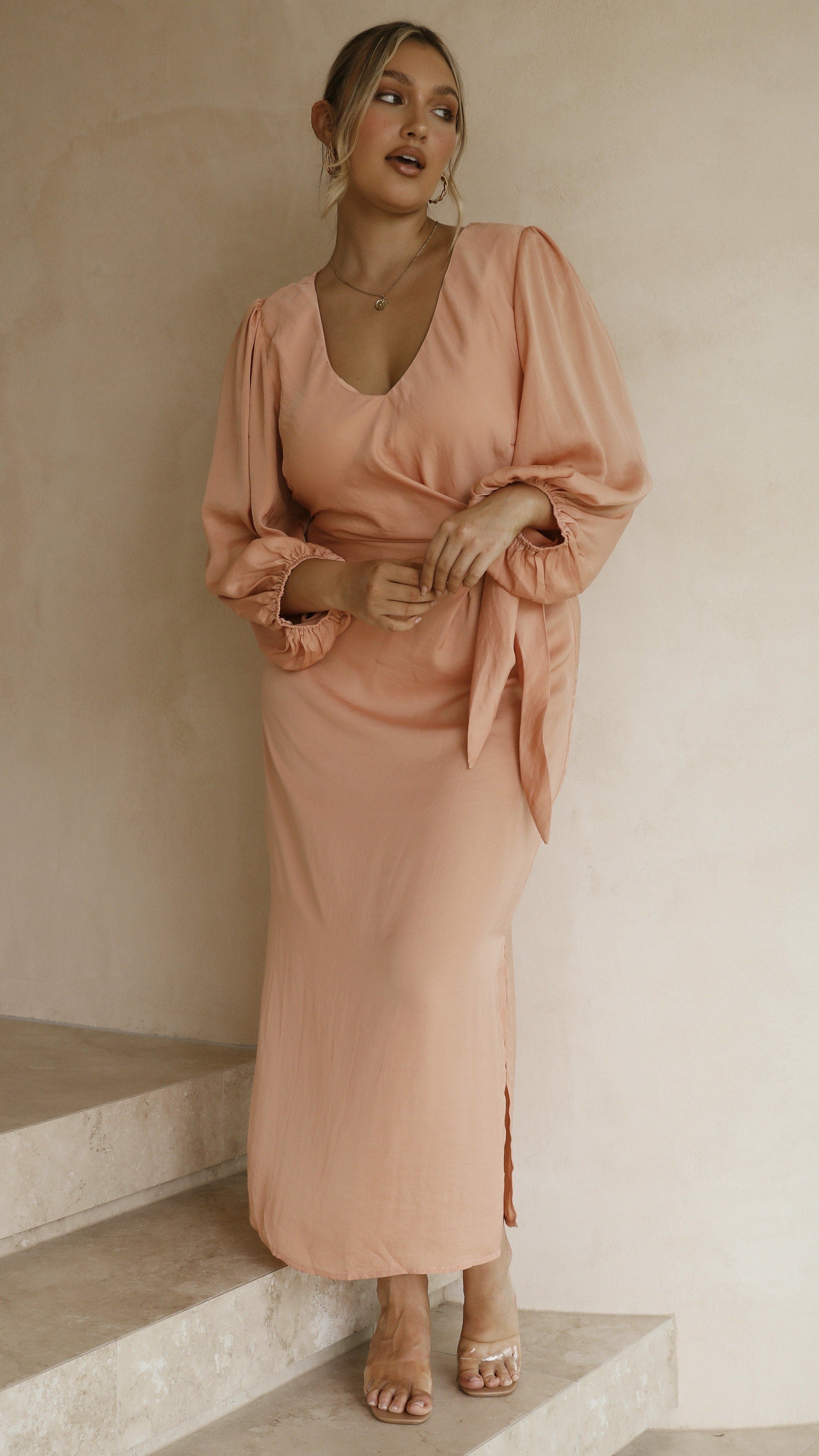 Meilani Midi Dress - Peach