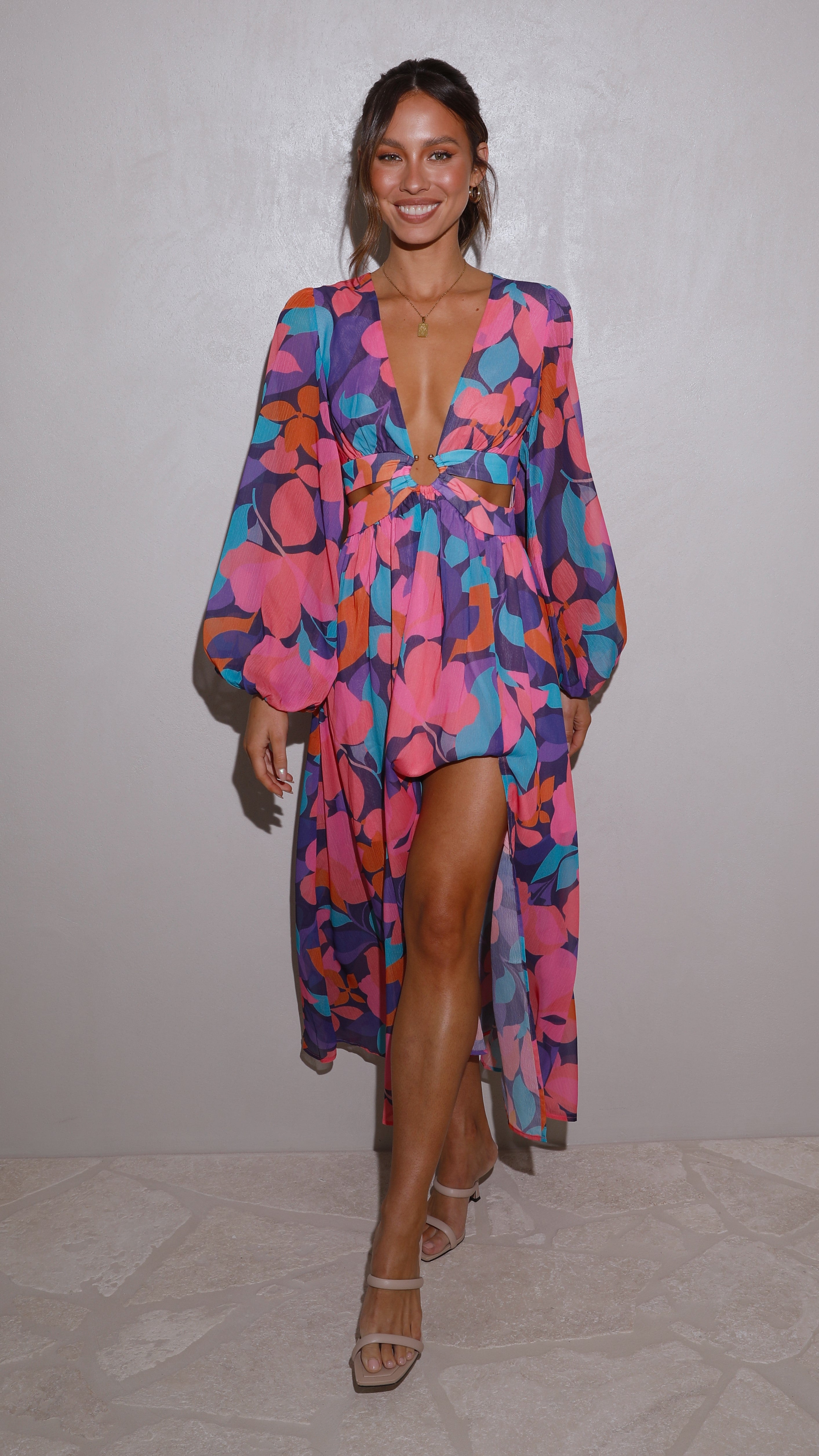 Rosie Maxi Dress - Pink Multi