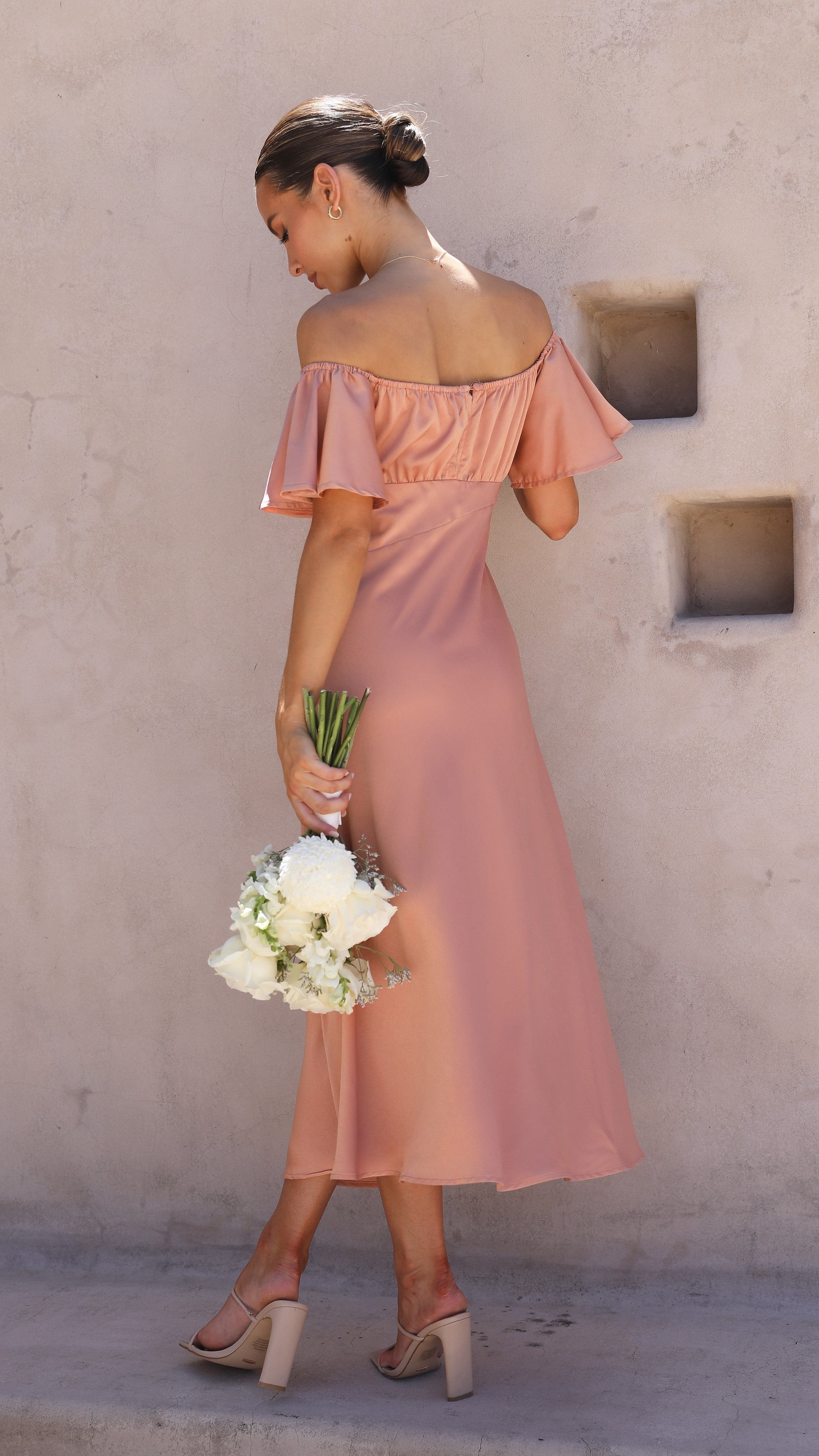 Louisa Midi Dress - Desert Rose