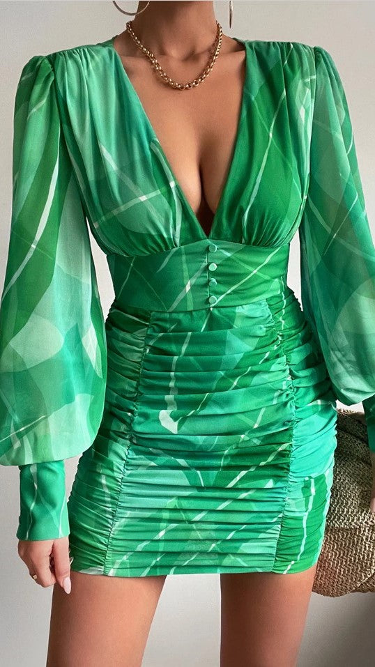 Elle Mini Dress - Rowena Green