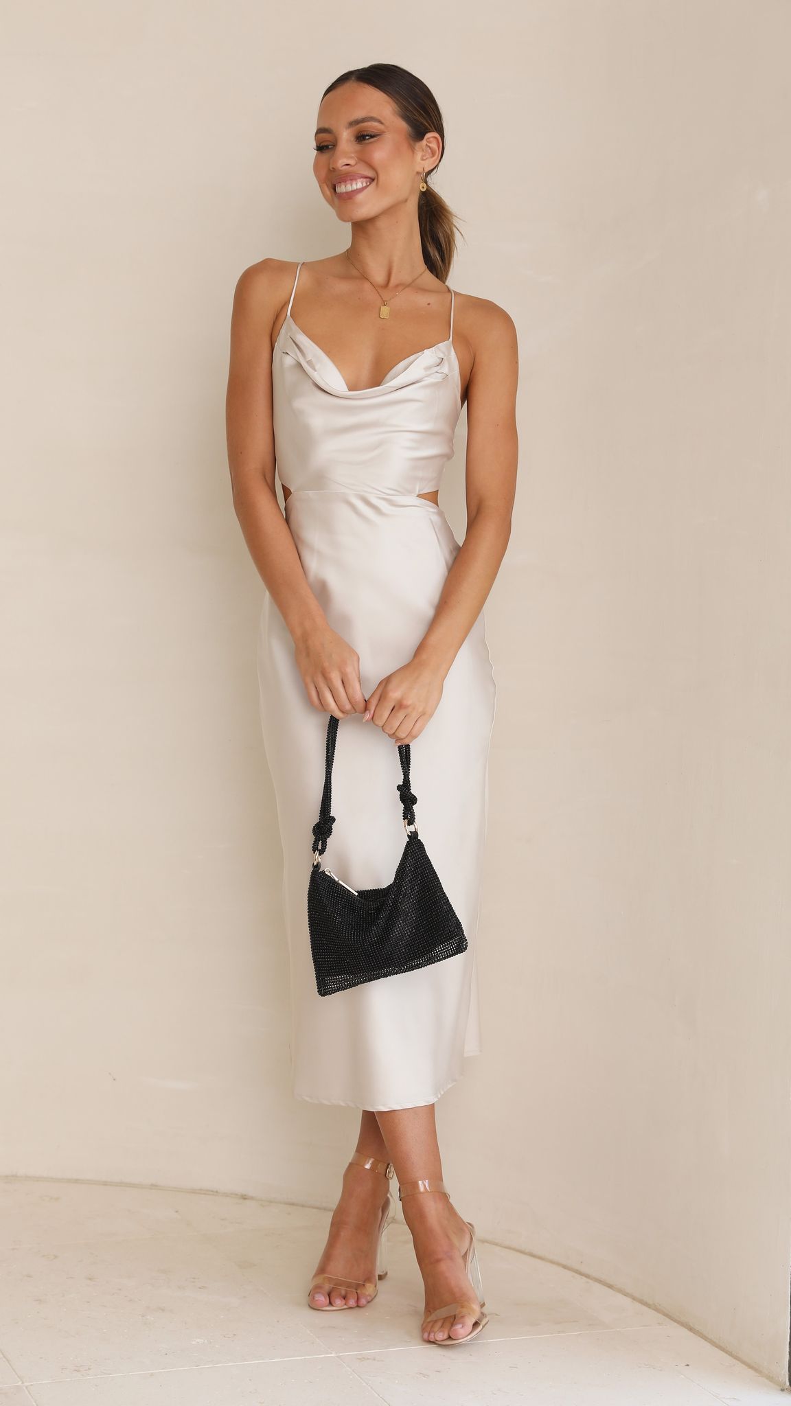 Charis Slip Dress - Champagne