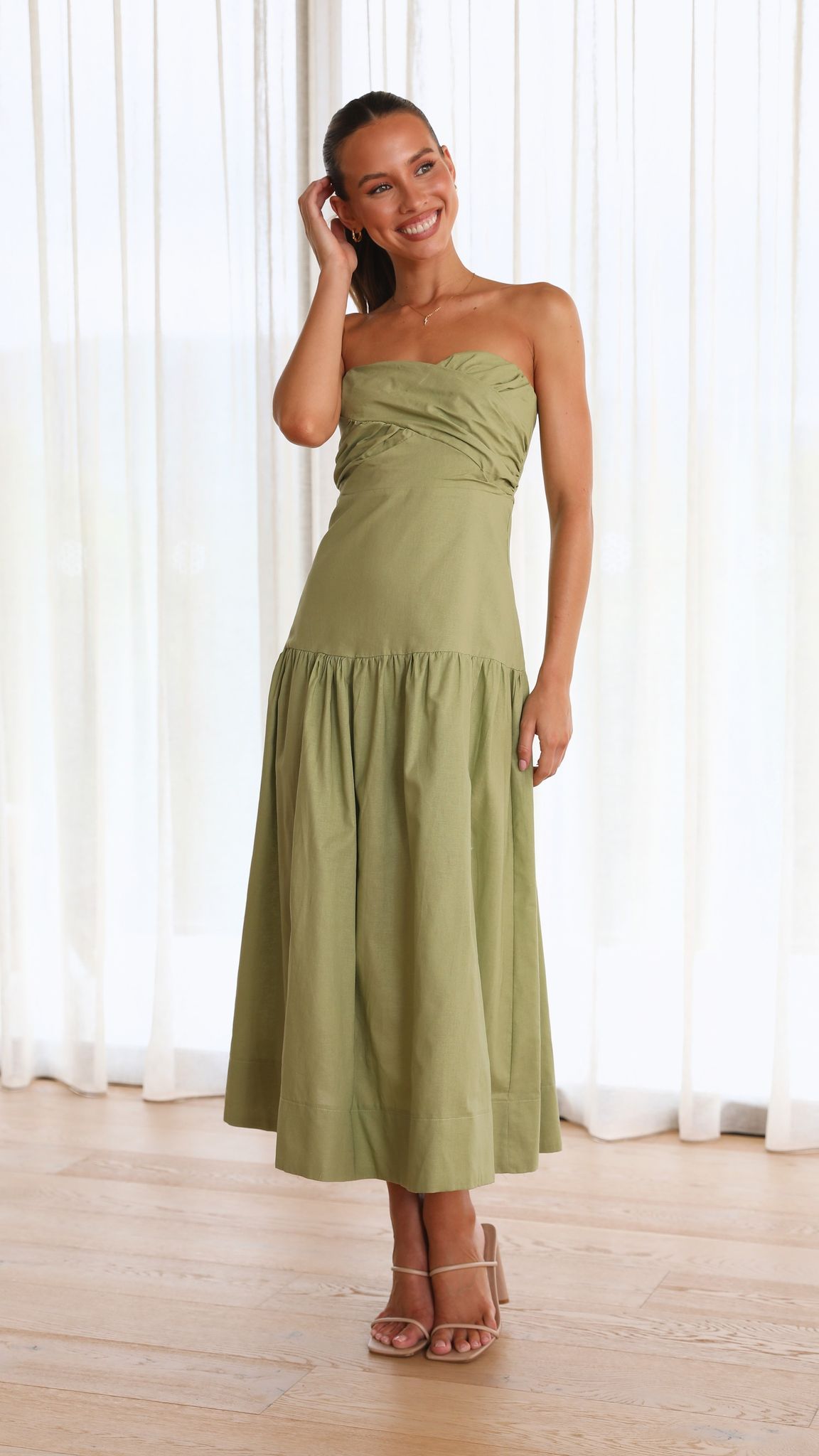 Tami Midi Dress - Pistachio