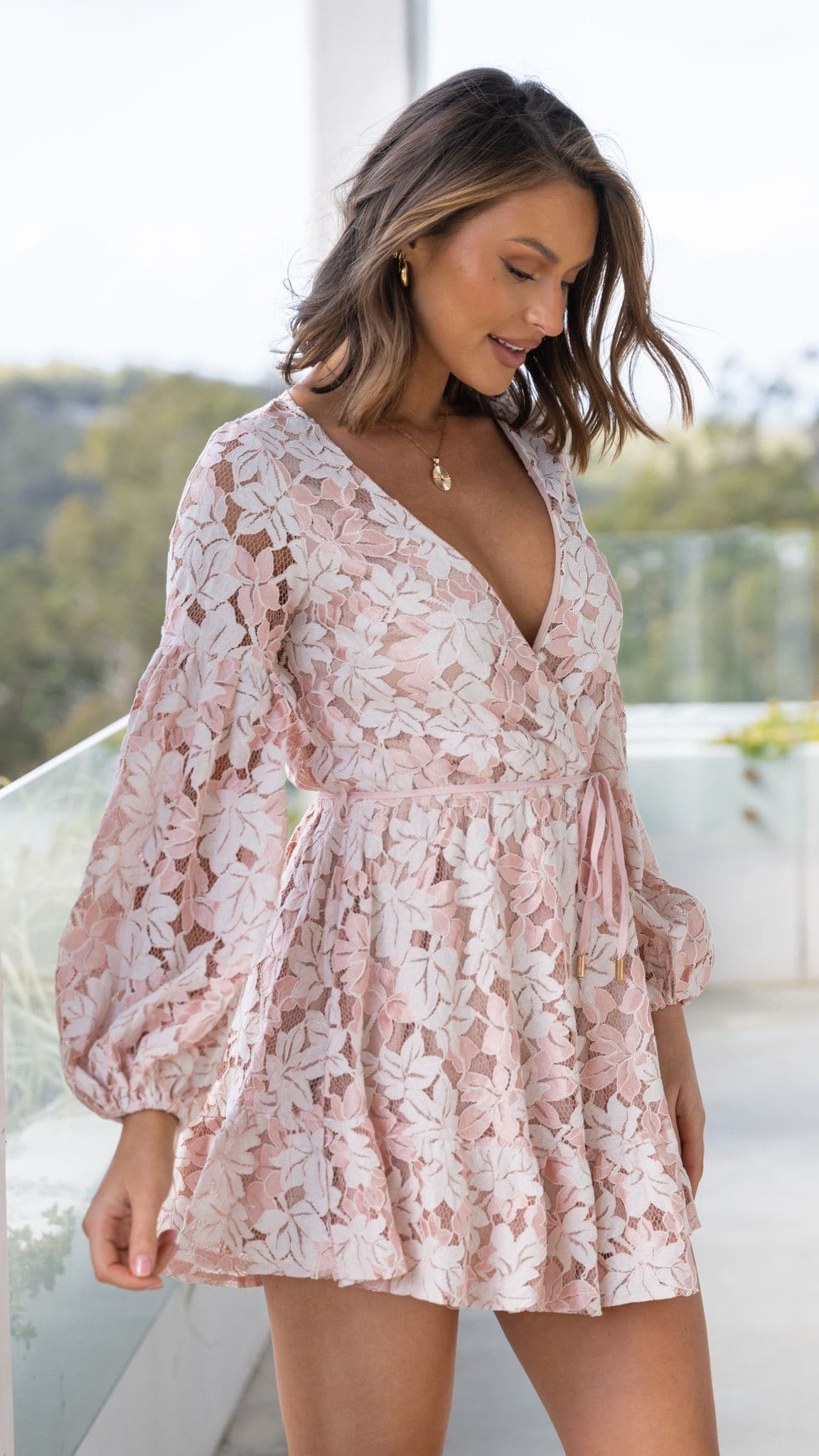 Allegra Mini Dress - Pink Floral