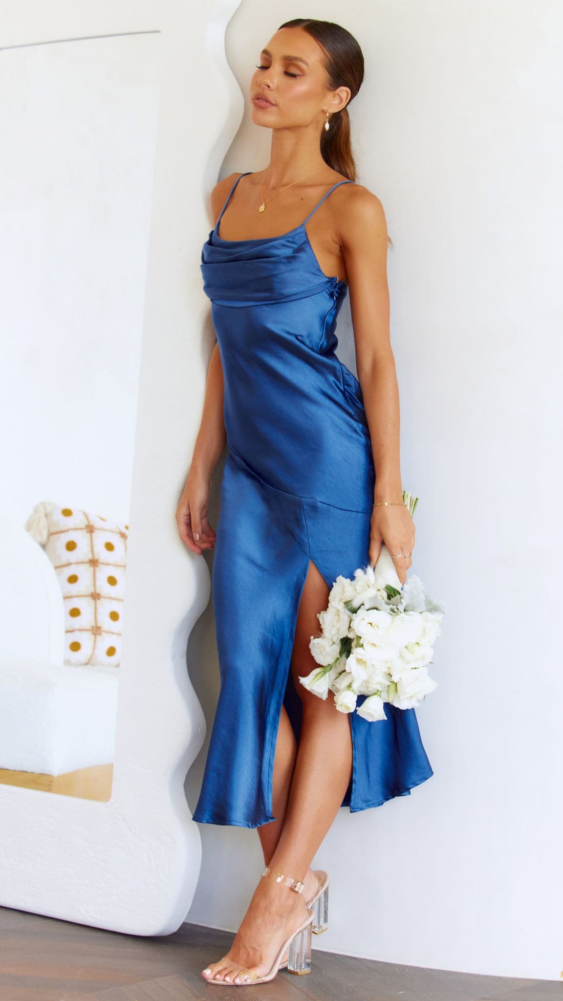 Celina Midi Dress - Navy