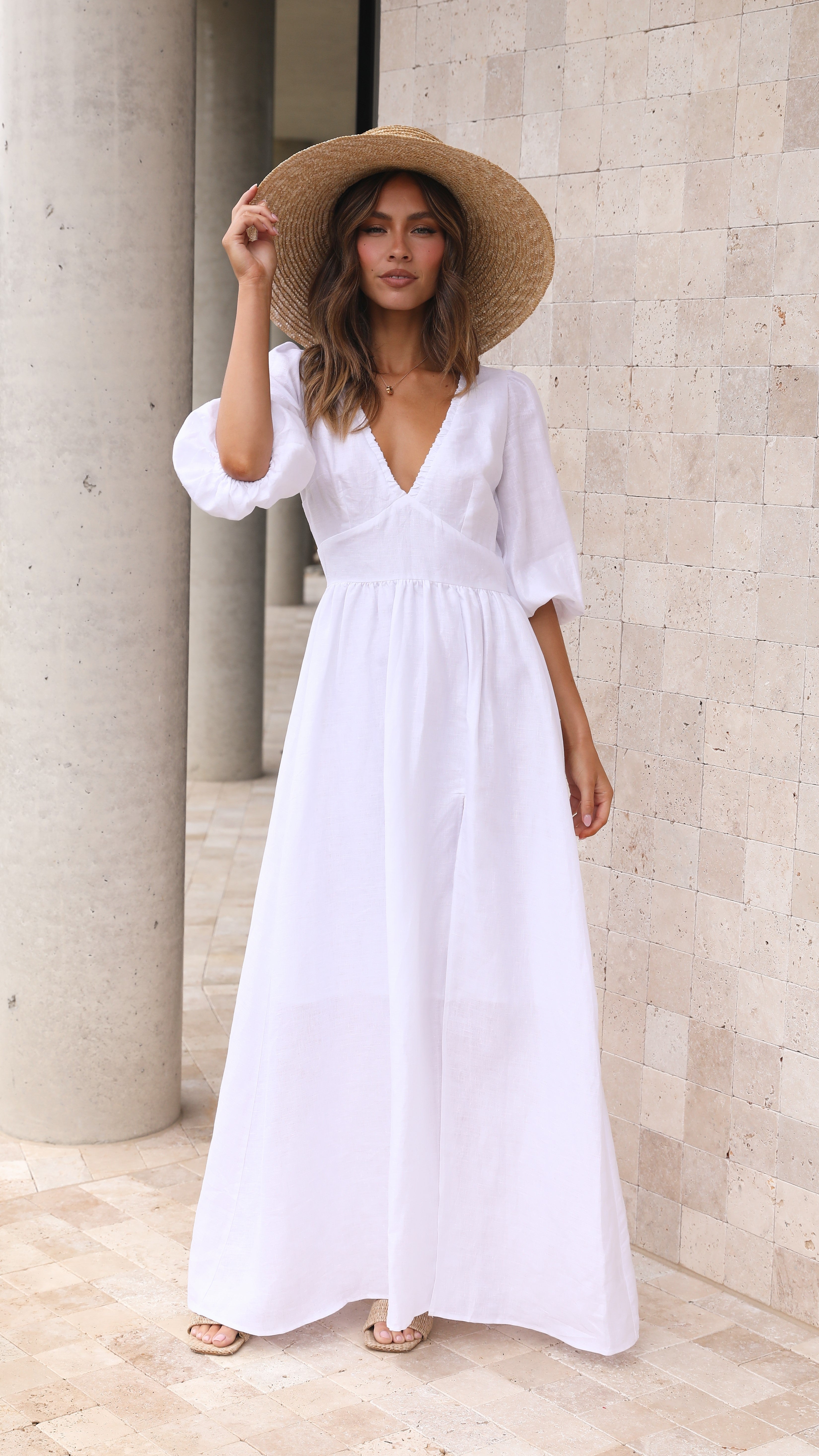 Aura Maxi Dress - White