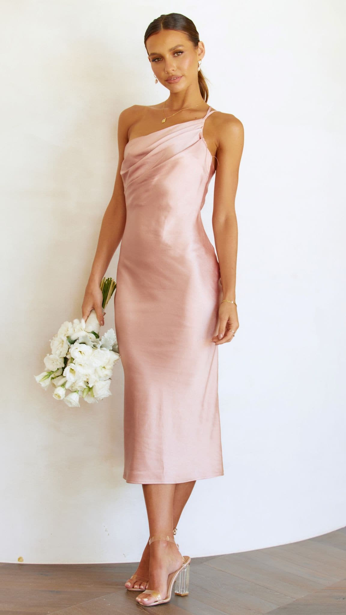Josephina Midi Dress - Dusty Pink