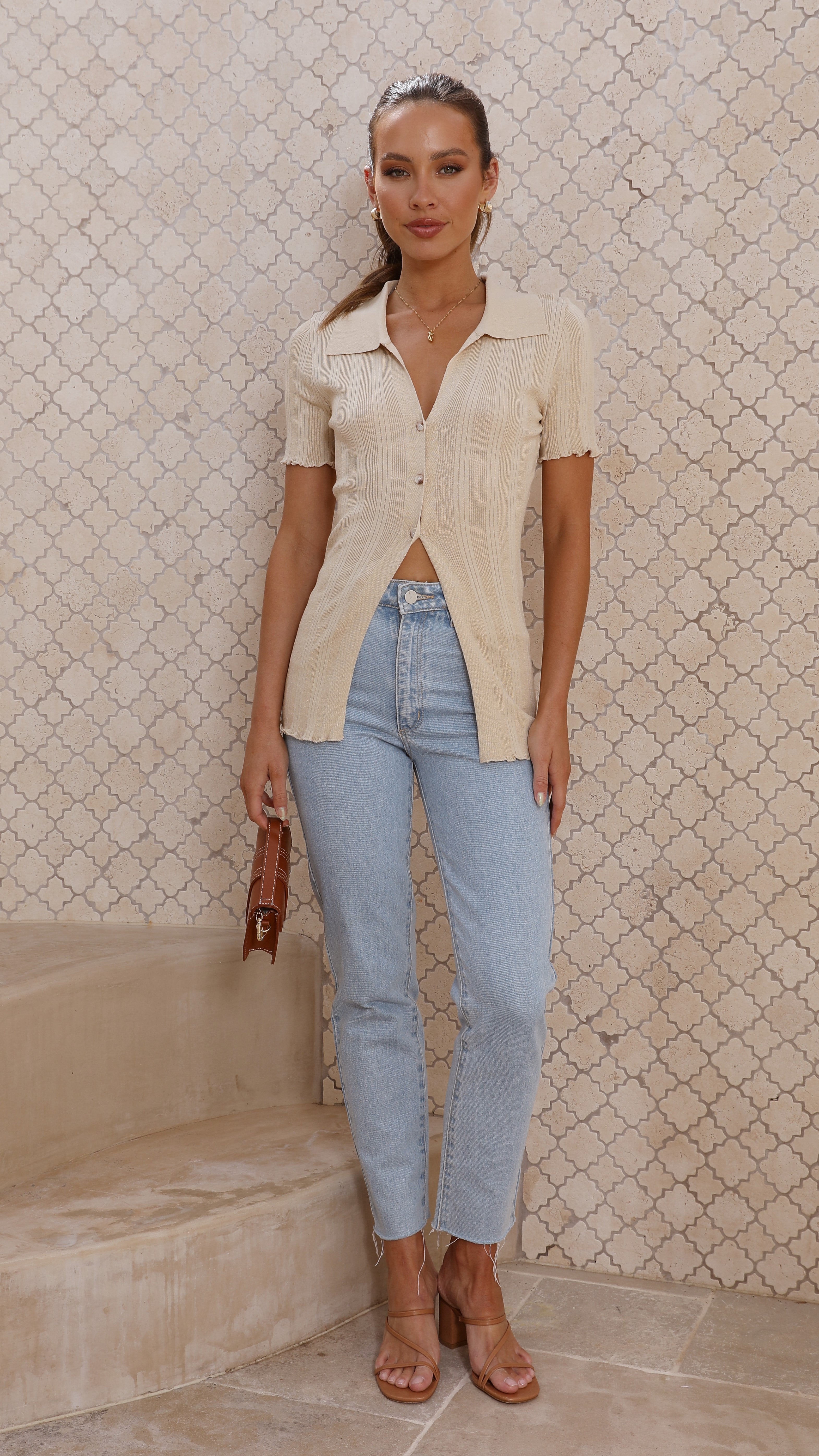 Dom Knit Top - Natural