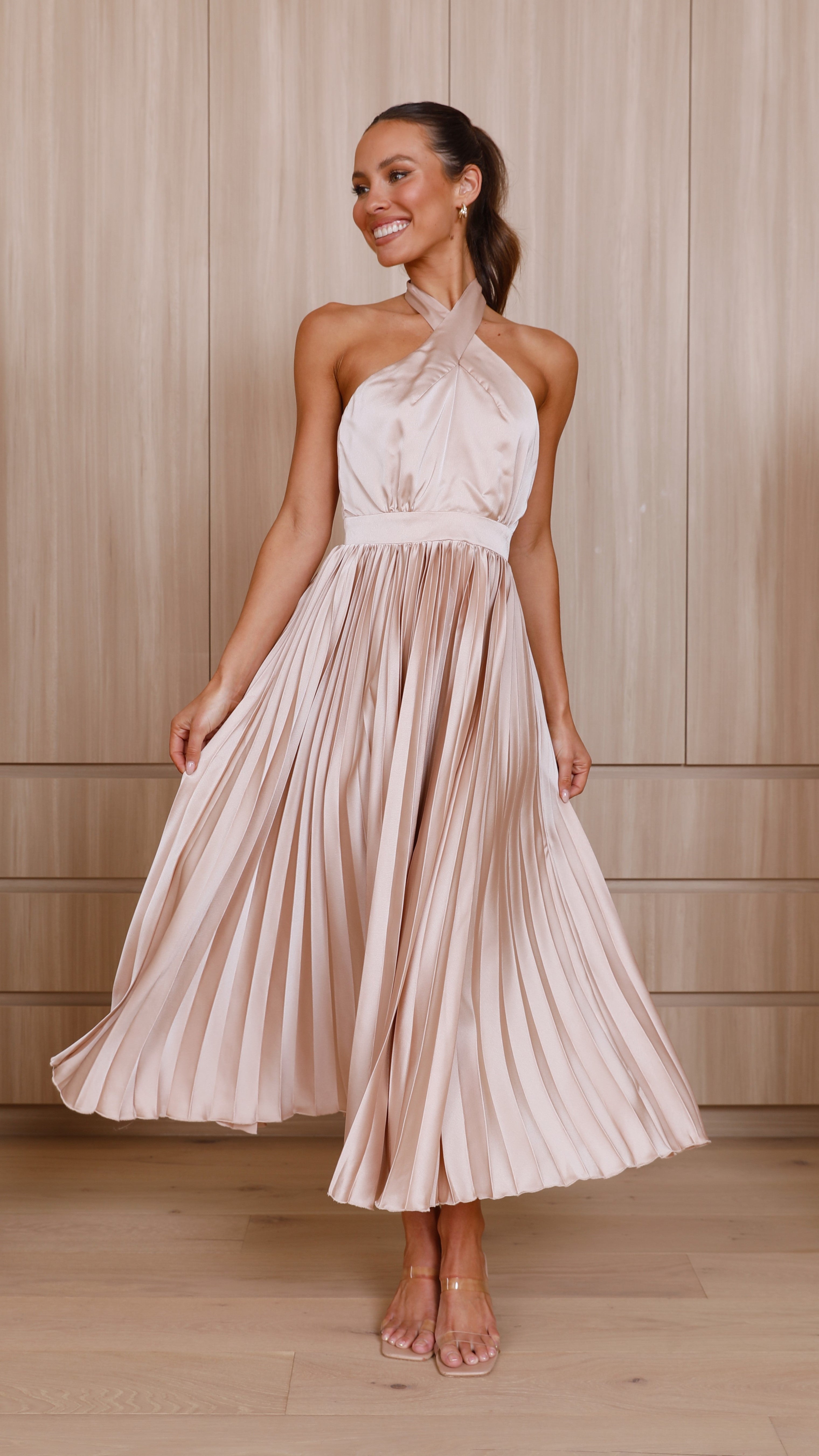 Charlotte Midi Dress - Champagne