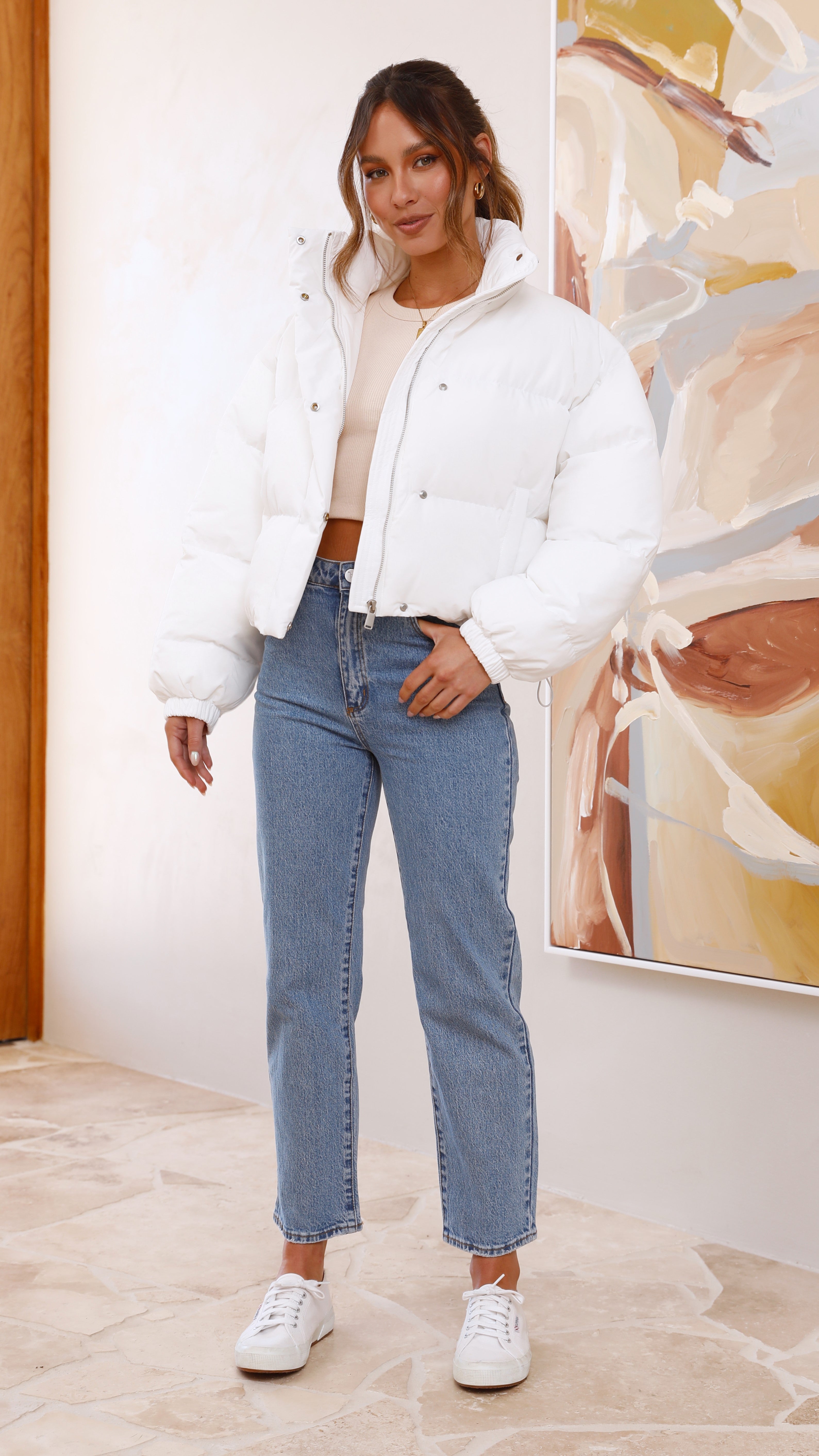 Paula Puffer Jacket - White