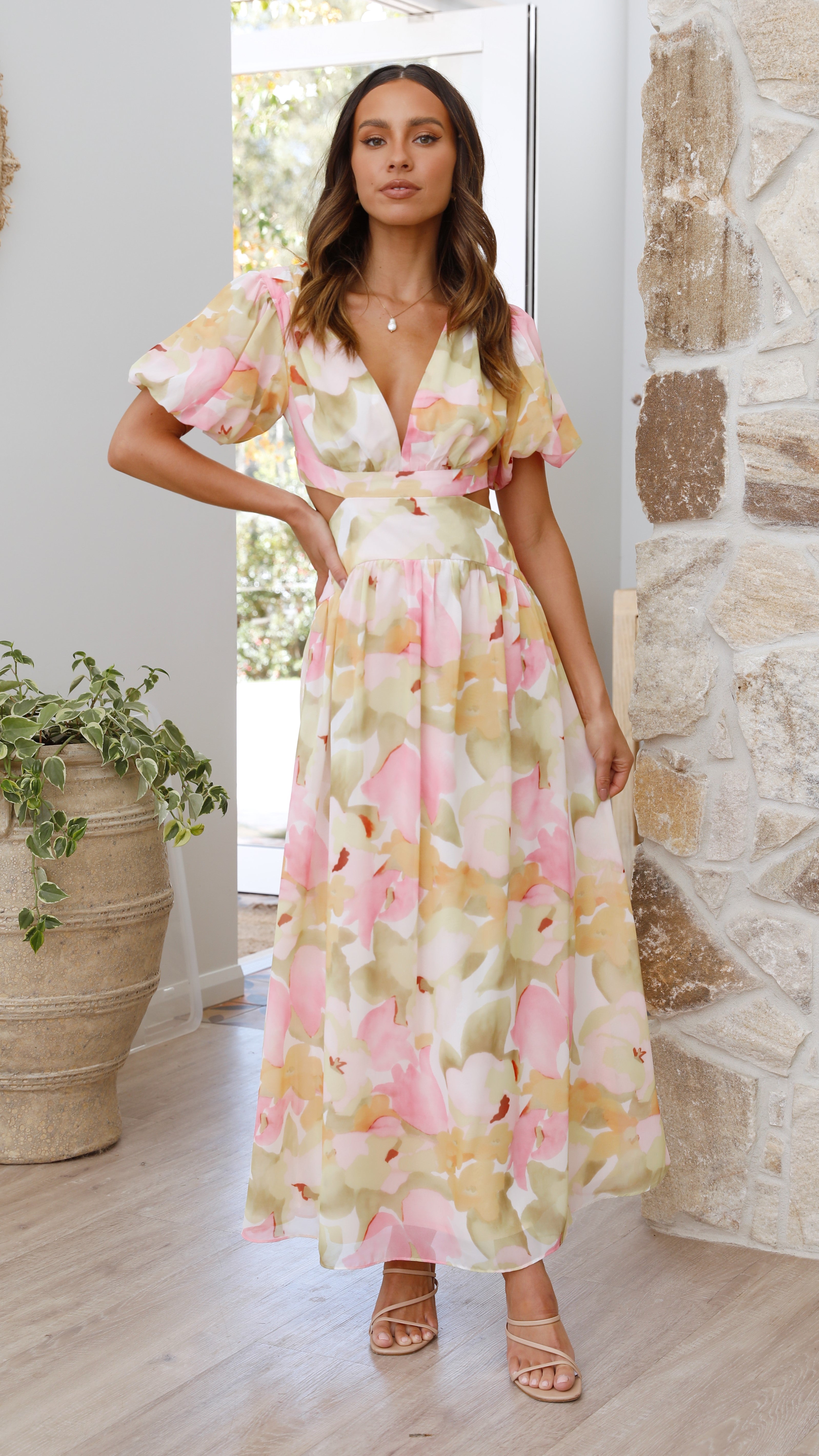 Rochelle Midi Dress - Pink