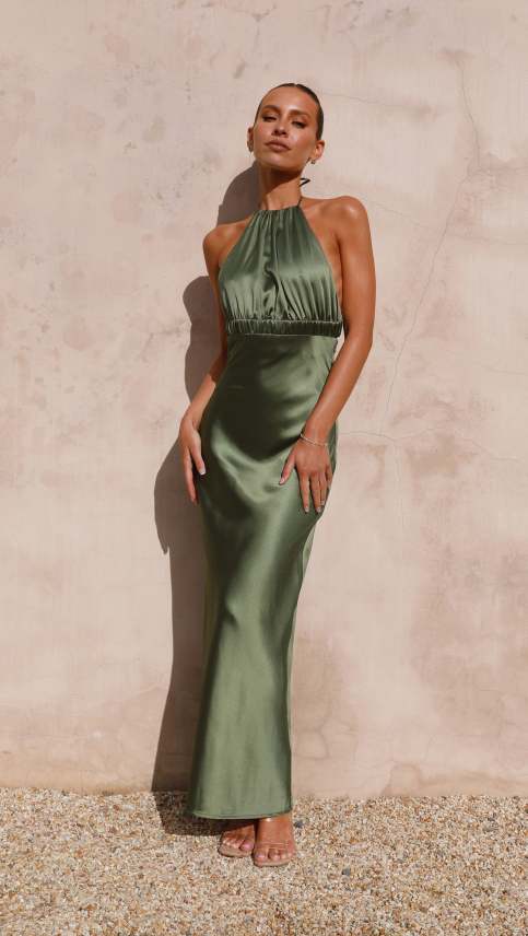 litsa maxi dress calista green Litsa Midi Dress - Calista Green main image 0