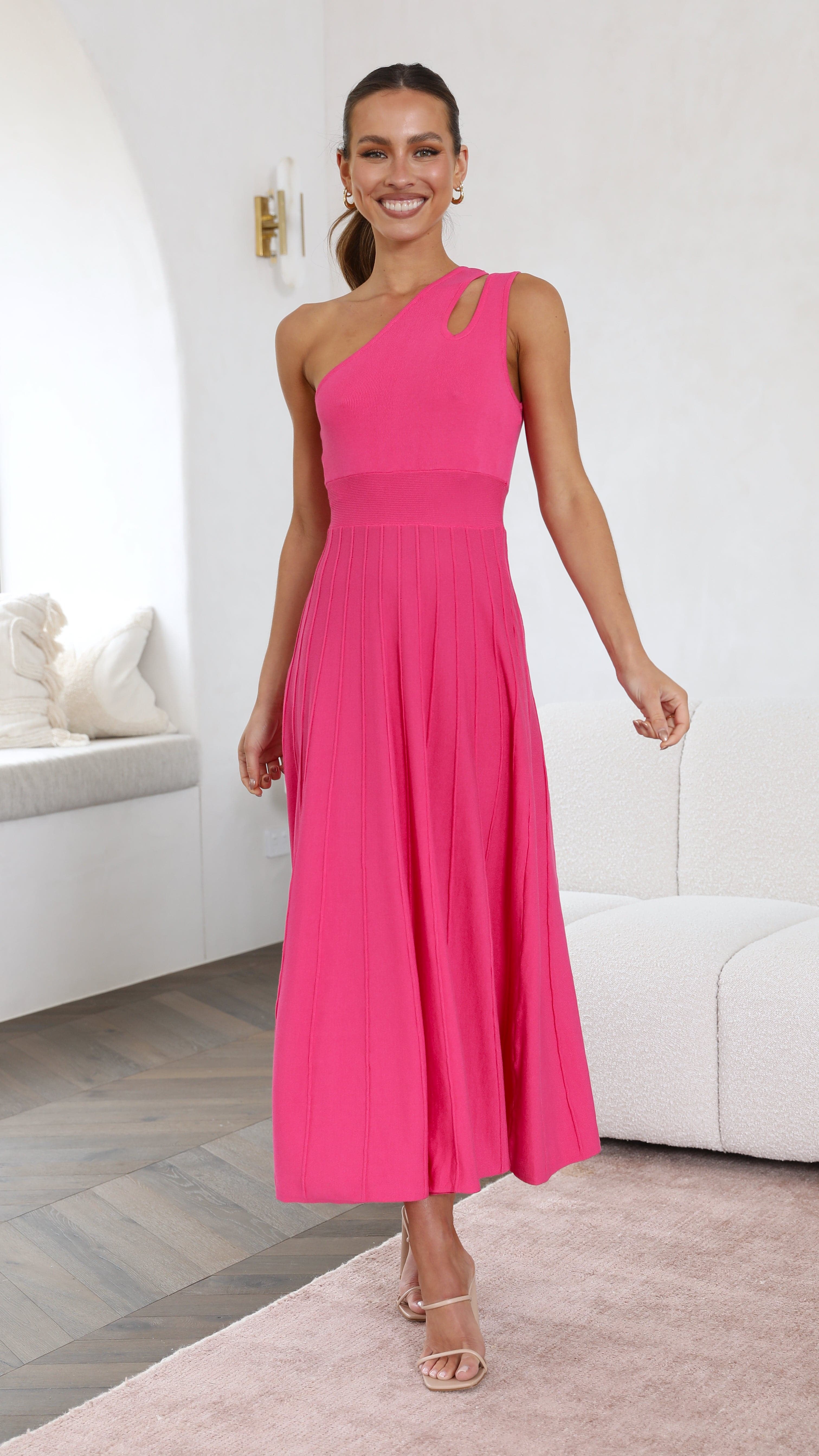 Nadia Midi Dress - Pink