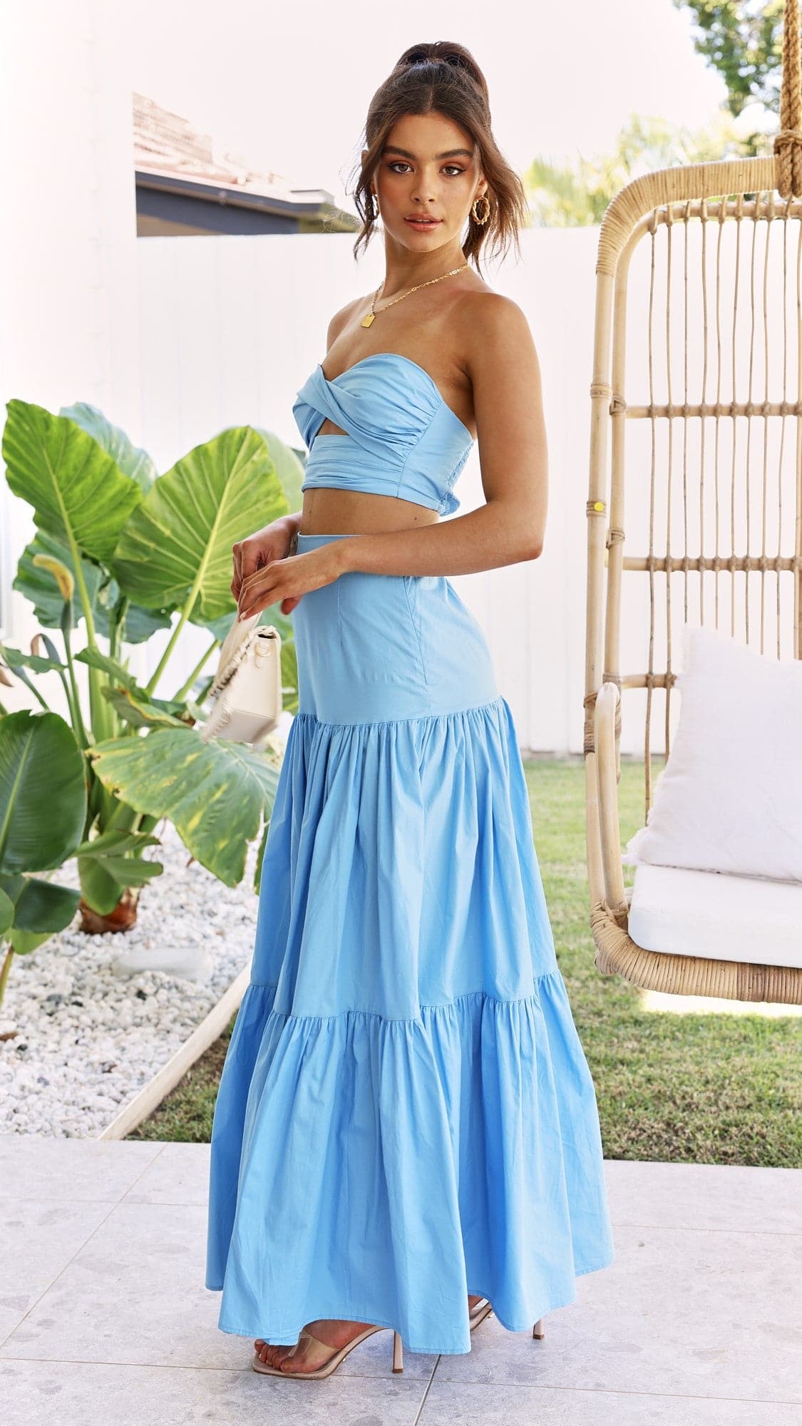 Ayla Maxi Skirt - Periwinkle Blue