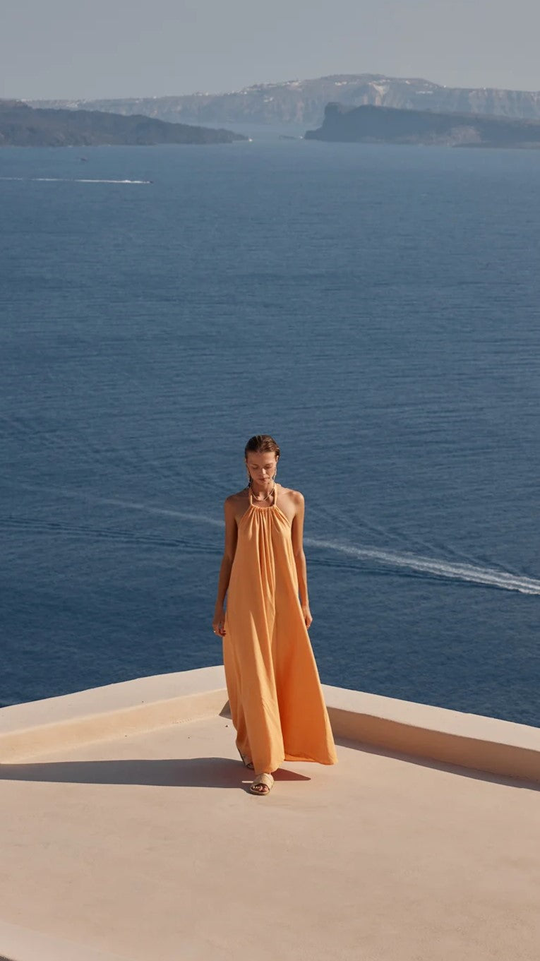 Tamra Maxi Dress - Sunset Orange