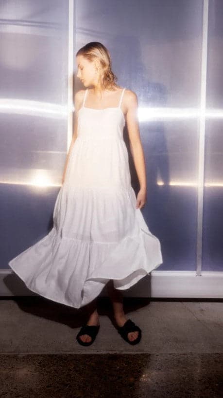 Austin Midi Dress - White