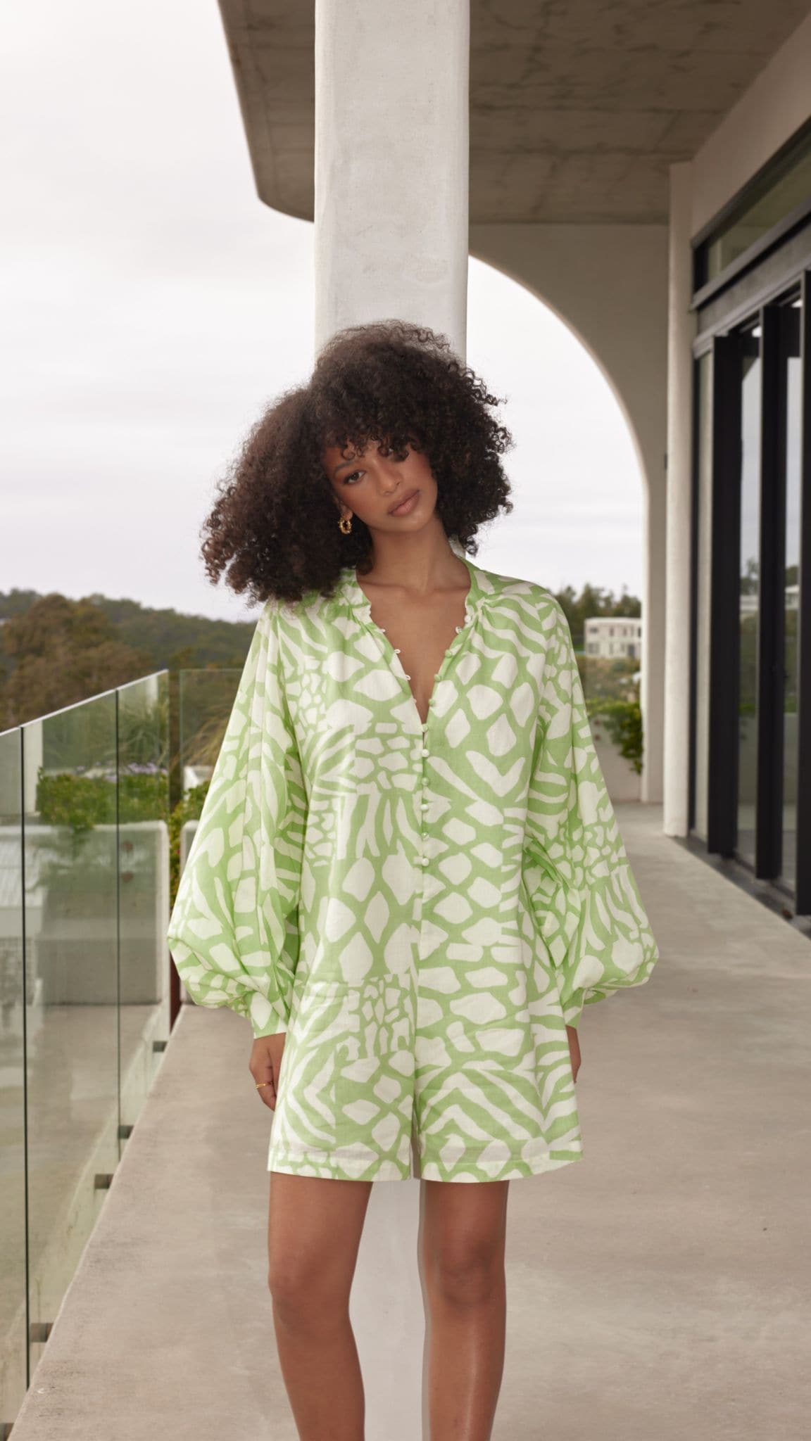 Olga Romper - Isadora Print