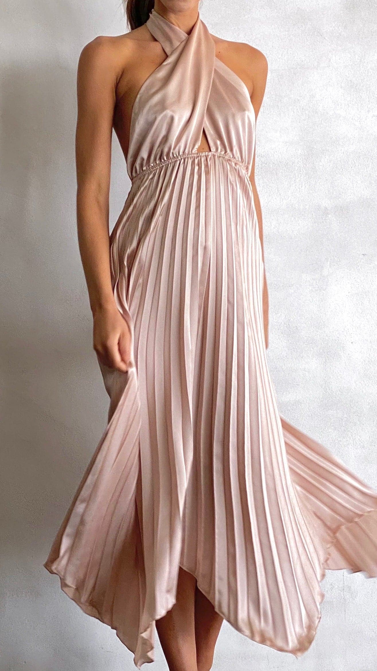 Miami Midi Dress  - Champagne