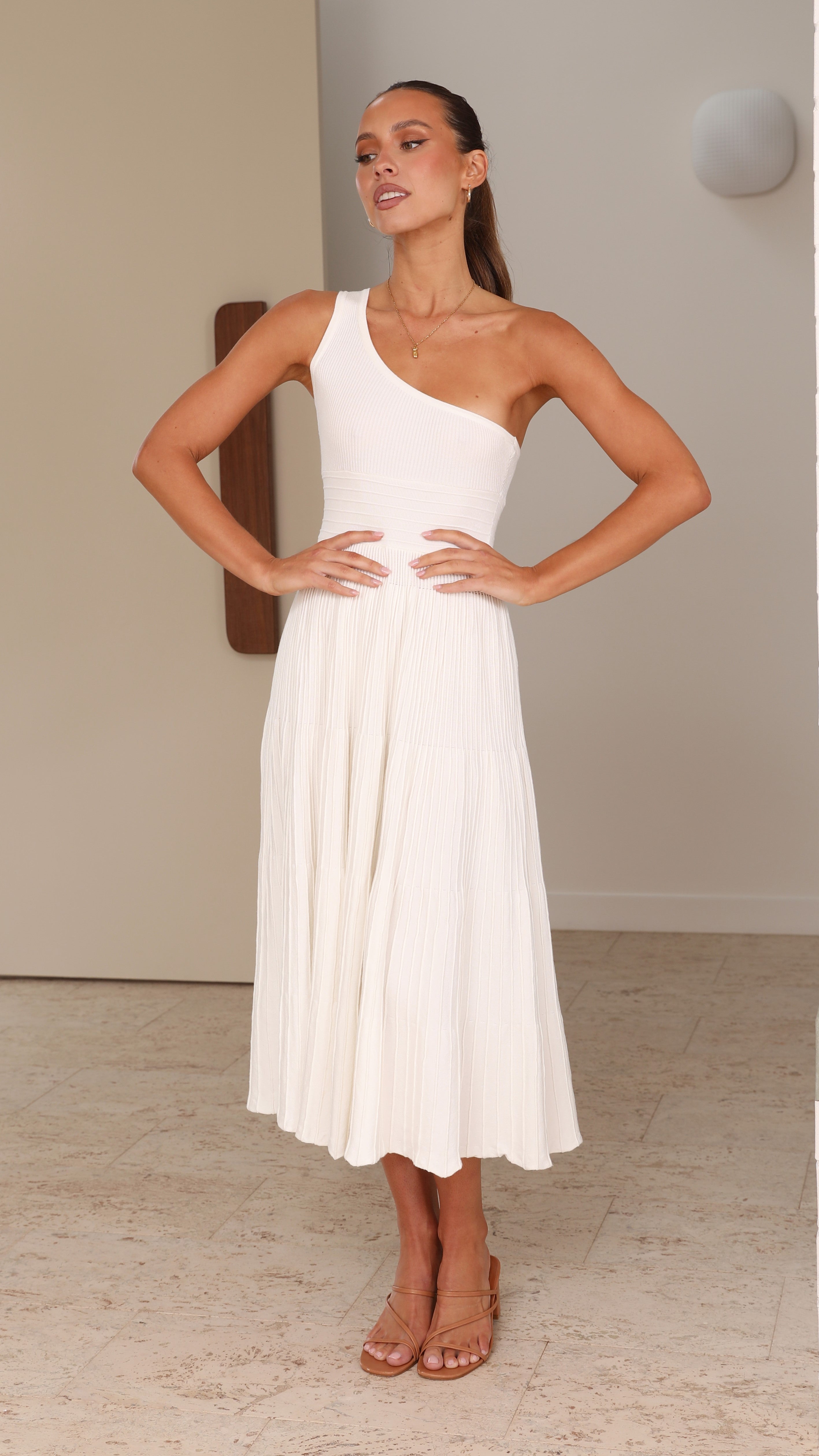 Mia Midi Dress - White