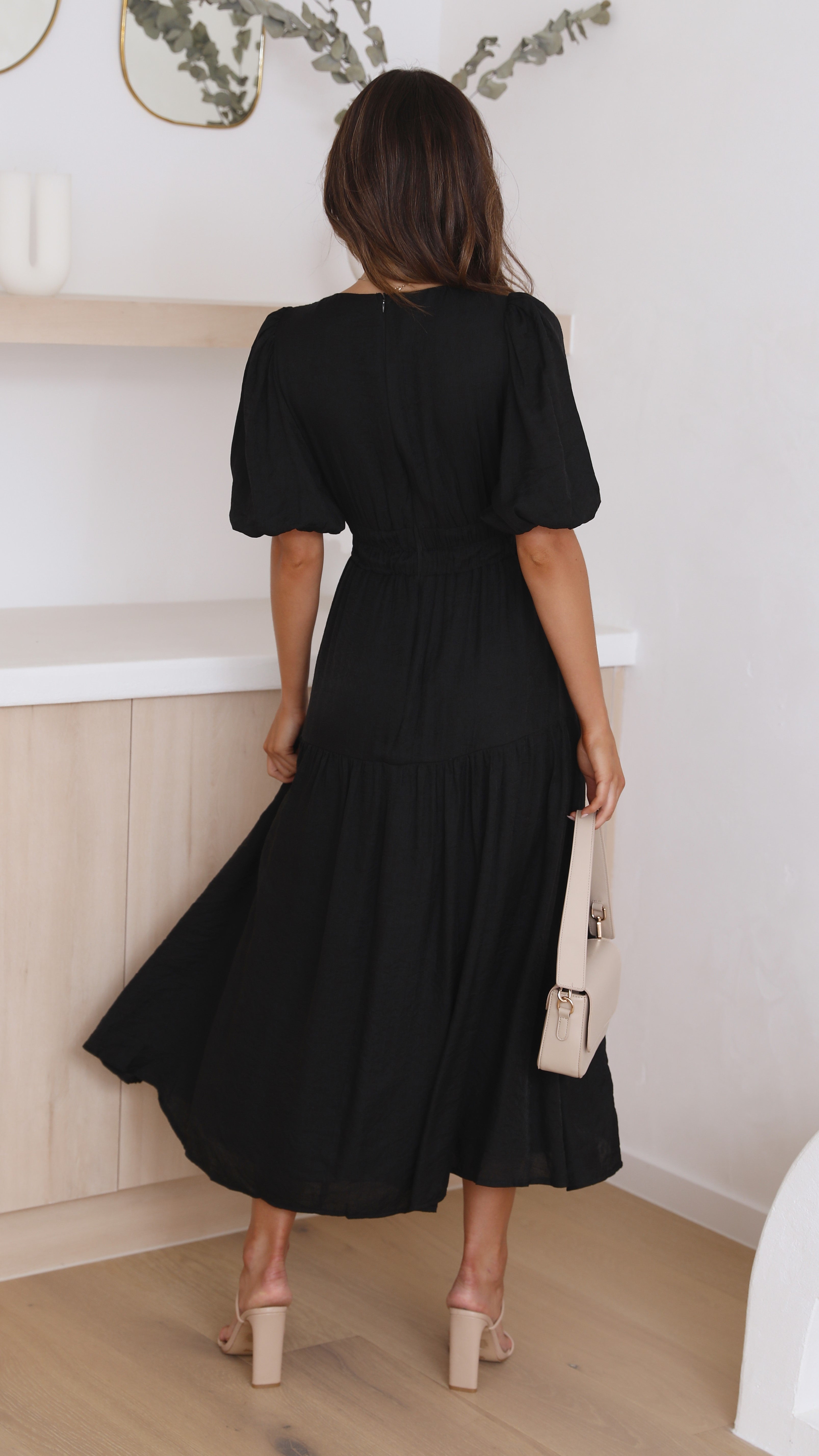 Erin Midi Dress - Black