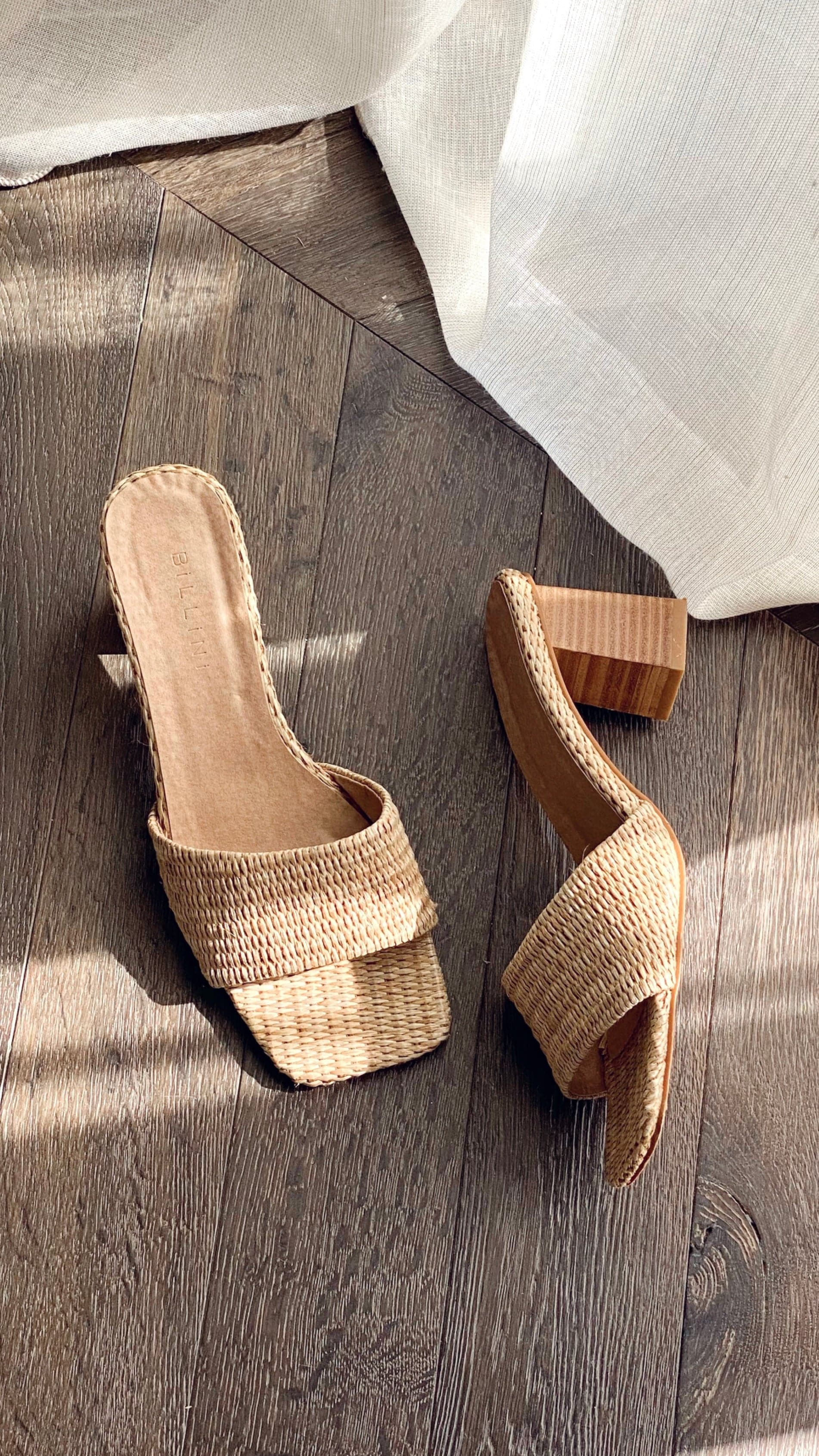 Ukko Heel - Camel Raffia