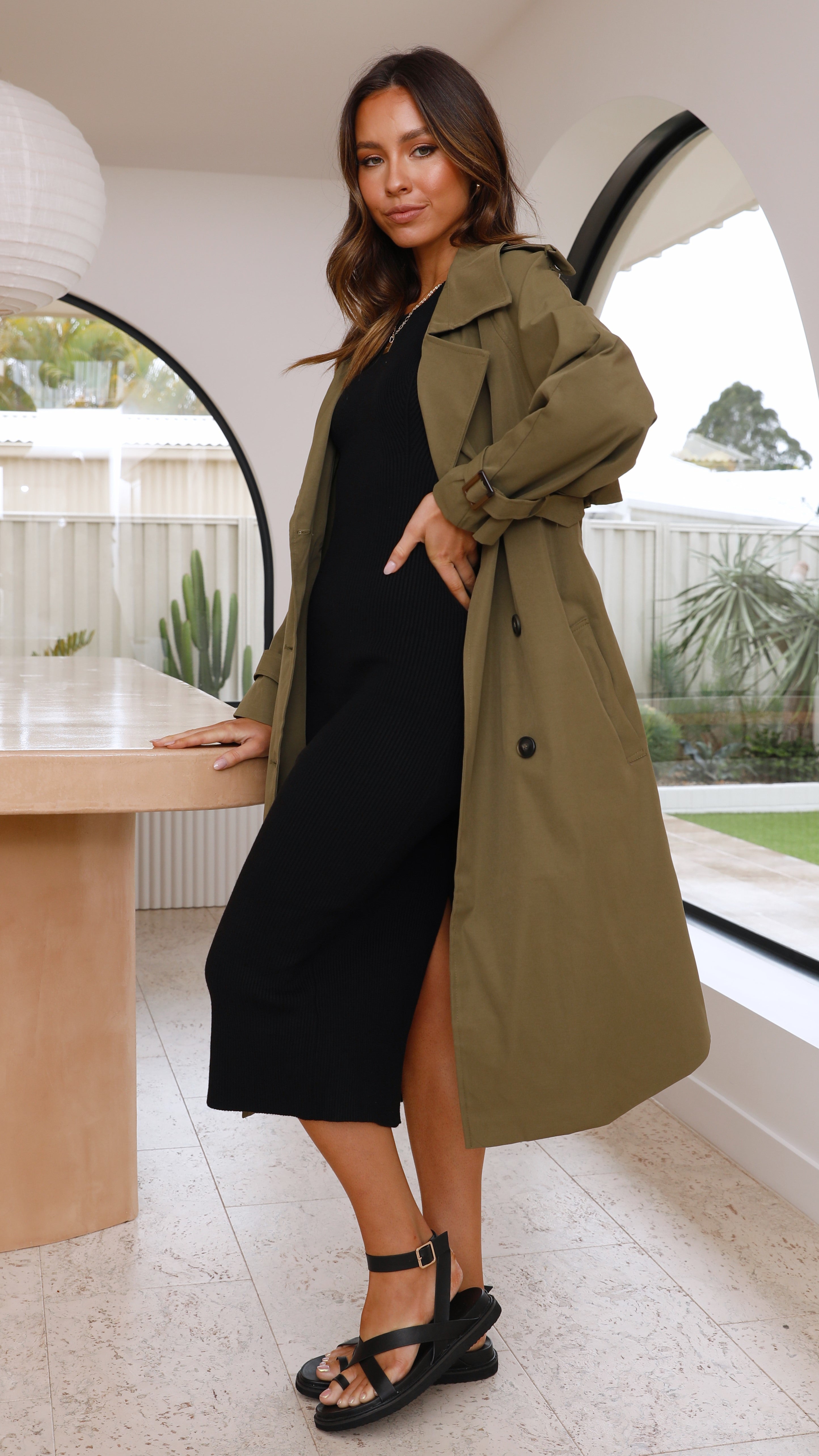 Samara Trench Coat - Khaki