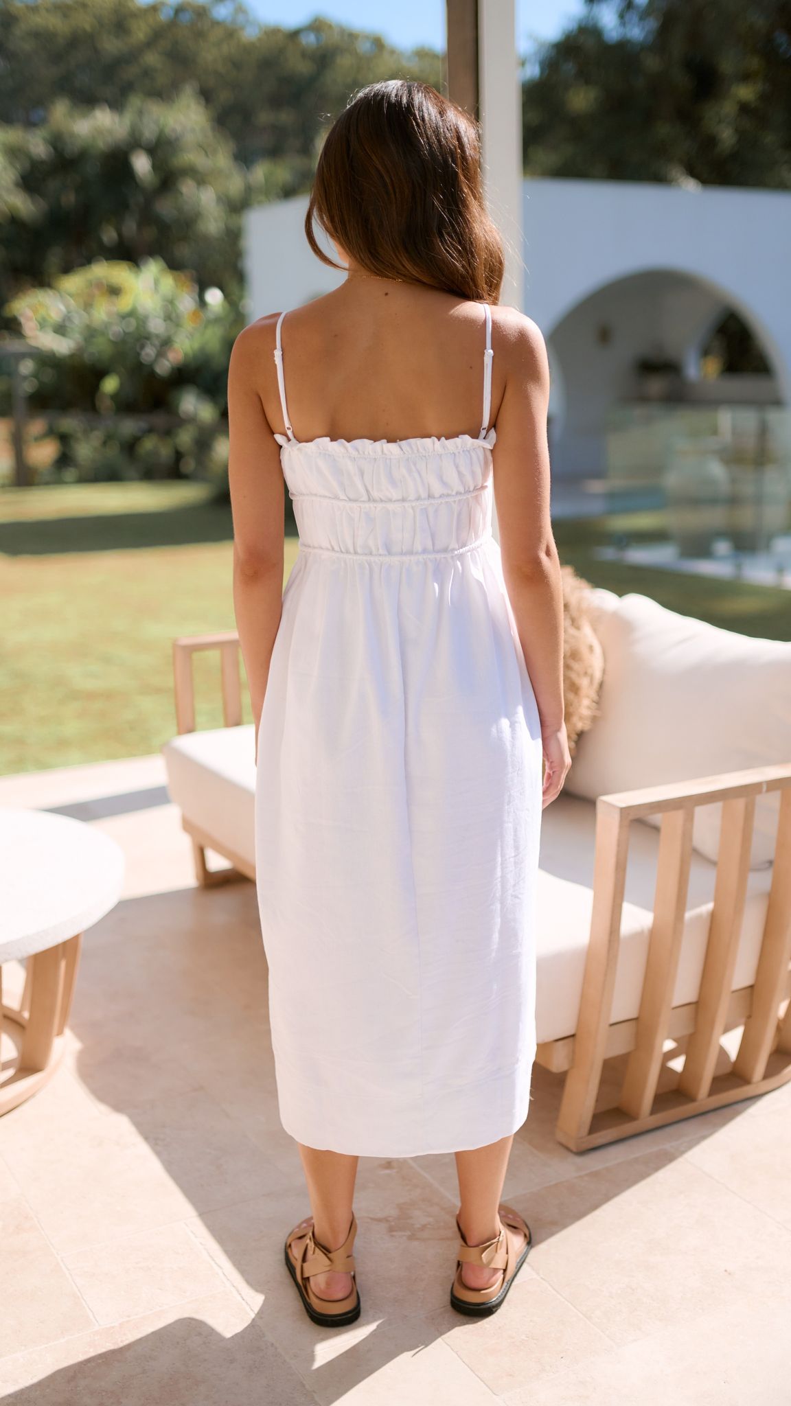 Jessica Midi Dress - White