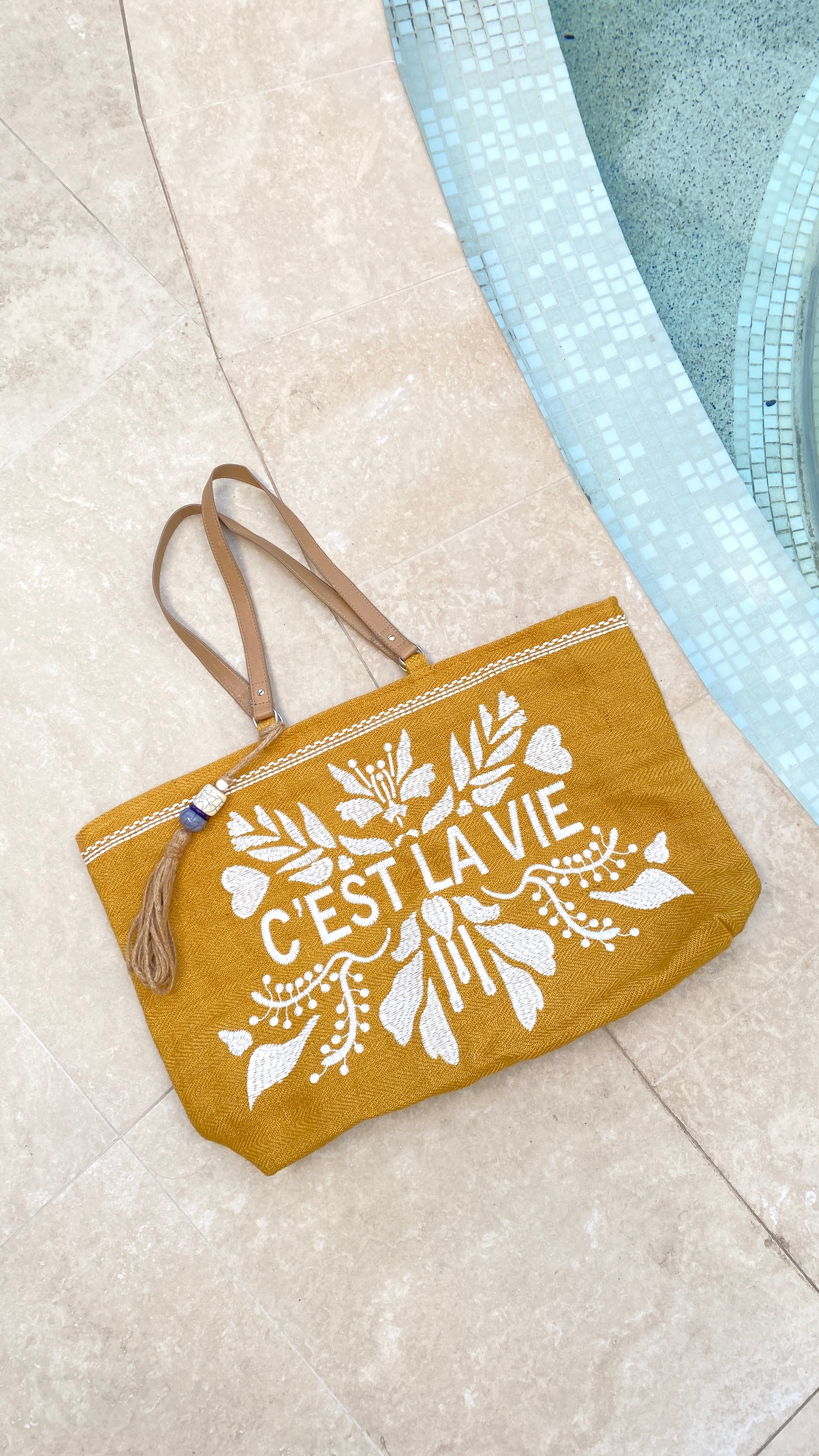 Cest La Vie Tote - Mustard