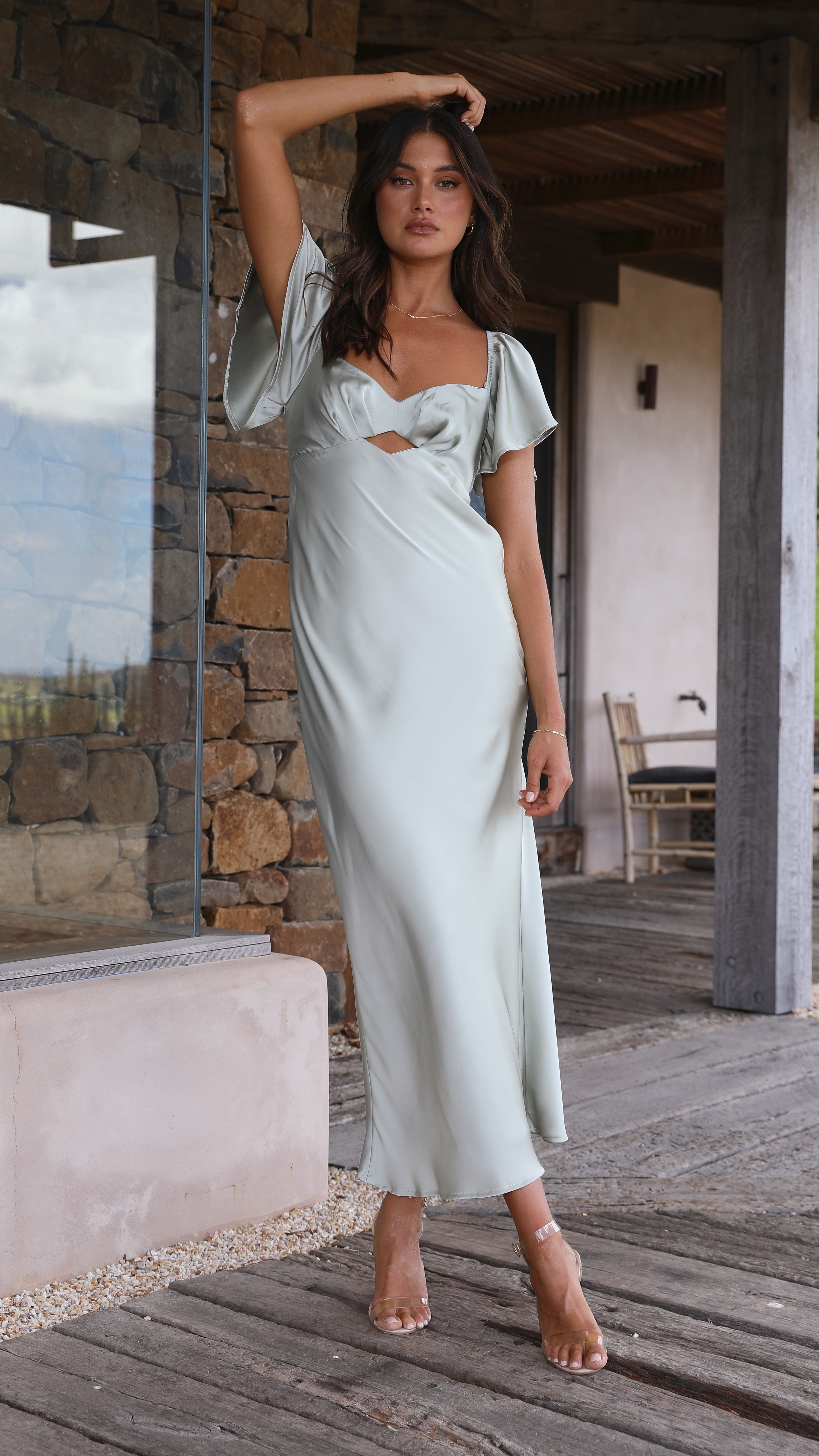 Carmen Midi Dress - Olive
