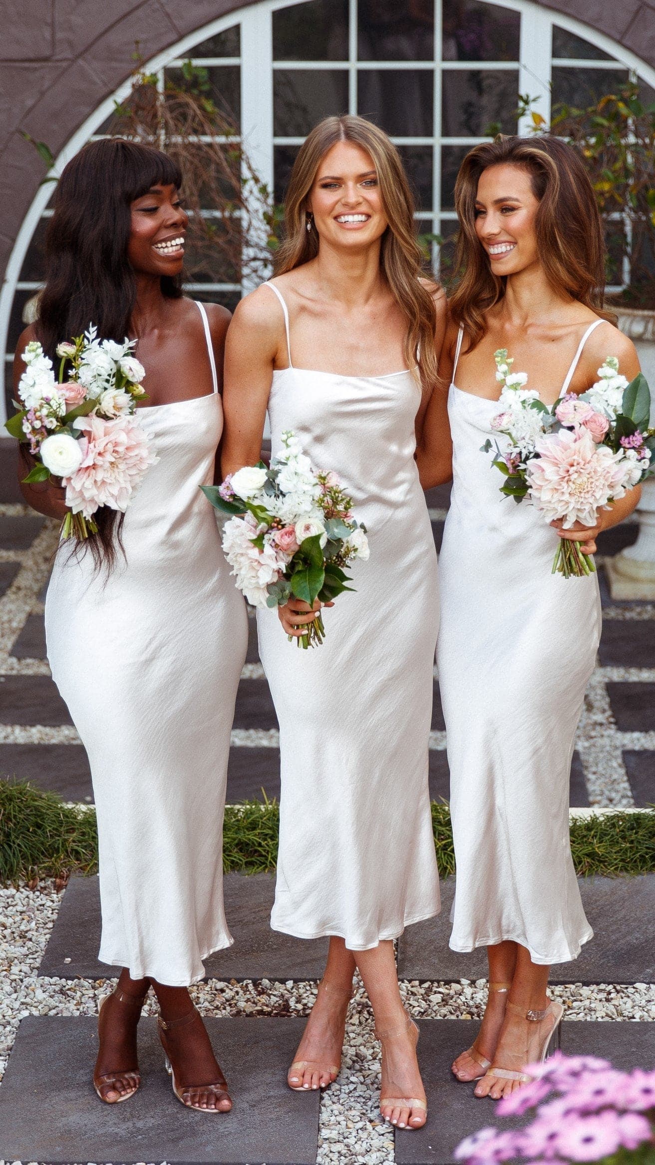 Keira Midi Dress - Pearl