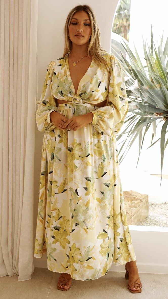 Jeanie Dress - Yellow Floral