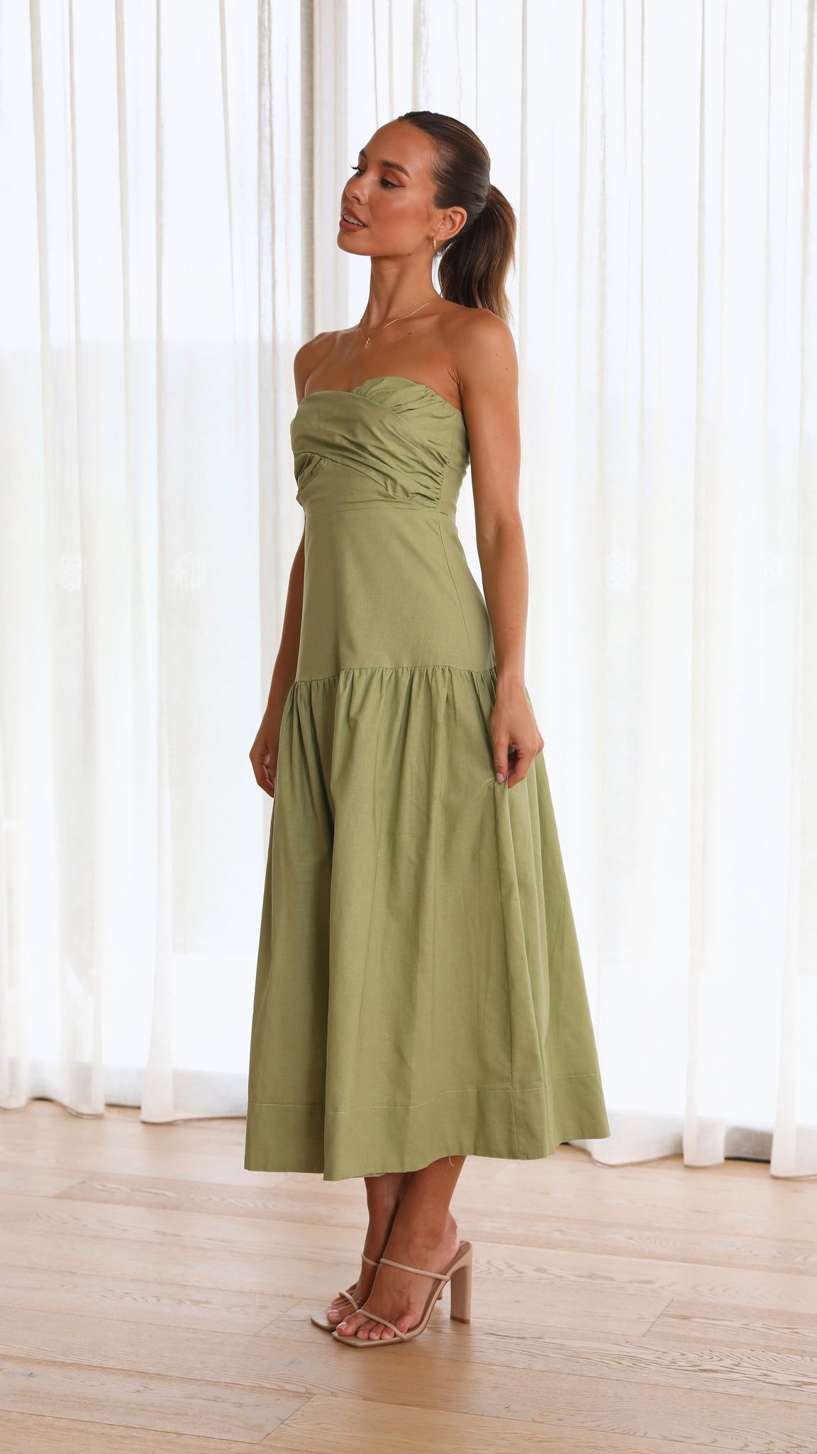 Tami Midi Dress - Pistachio