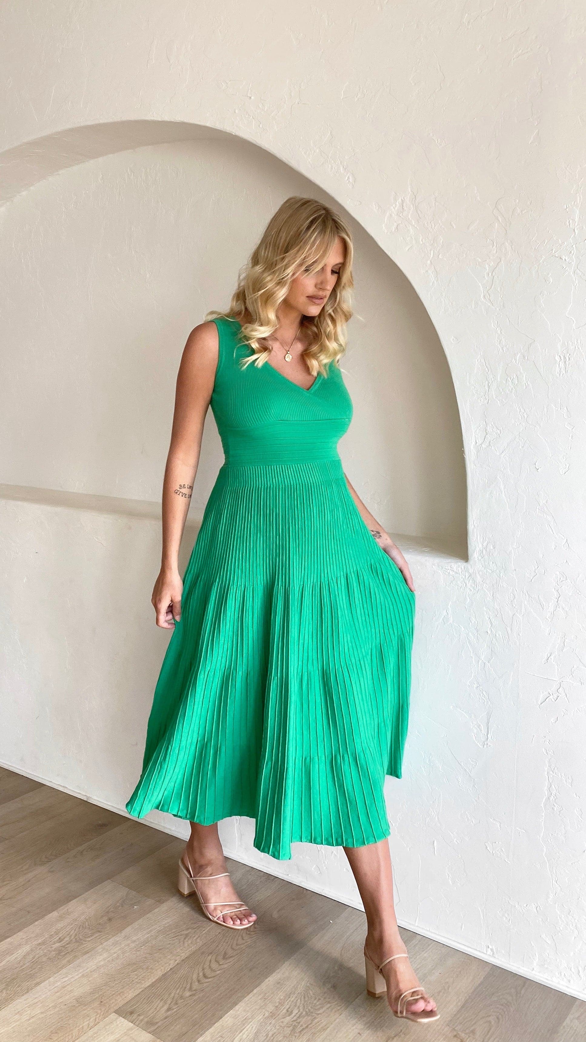 Jayde Knit Dress - Green