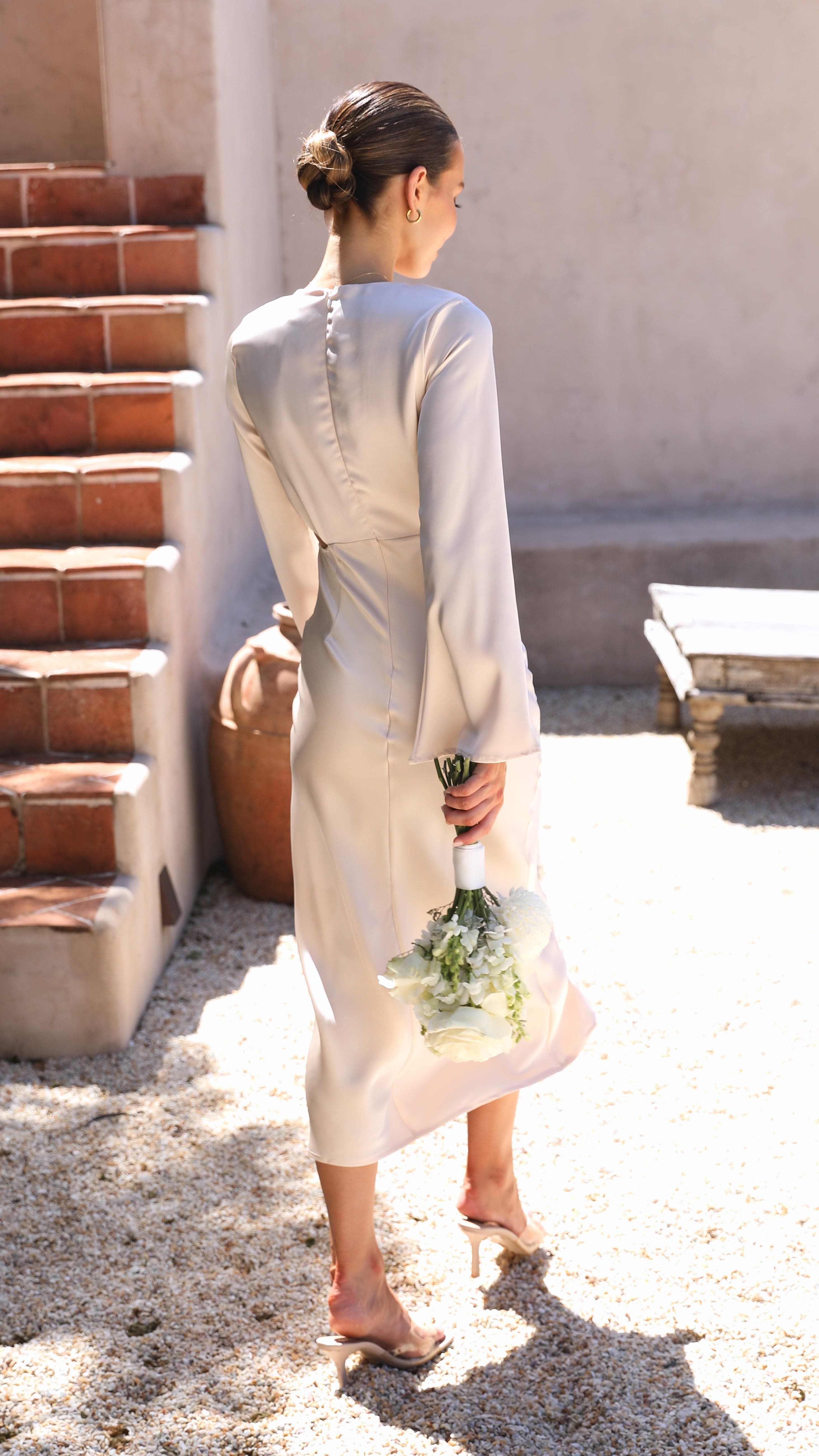 Aubrey Midi Dress - Champagne