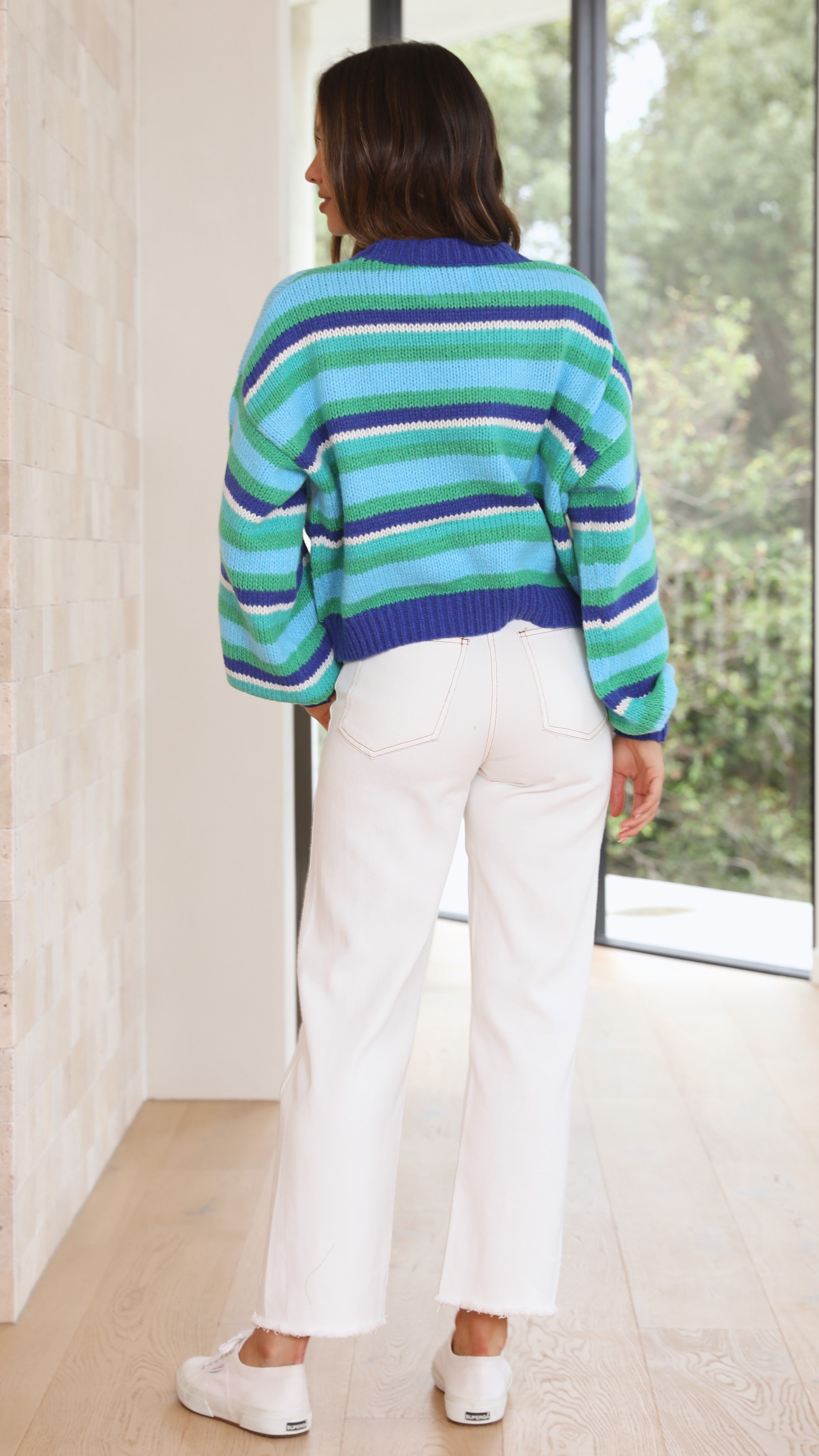 Cherry Knit Jumper - Blue