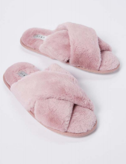 Jessica Fluffy Slippers - Light Pink